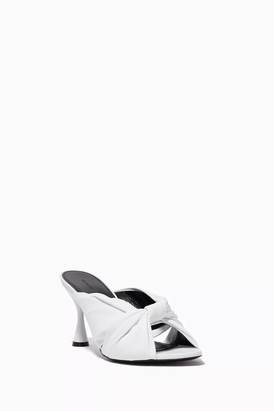 Balenciaga o1y0625 Leather Mules in White Size US 5 / IT 35 - 2 Thumbnail