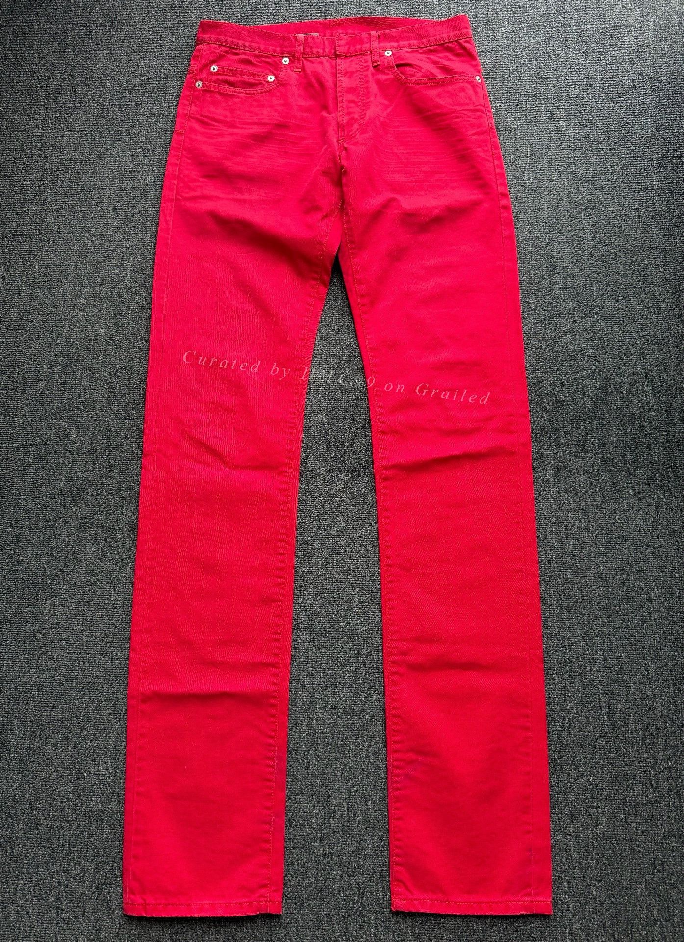 Dior × Hedi Slimane Dior Homme S/S05 Red Denim | Grailed
