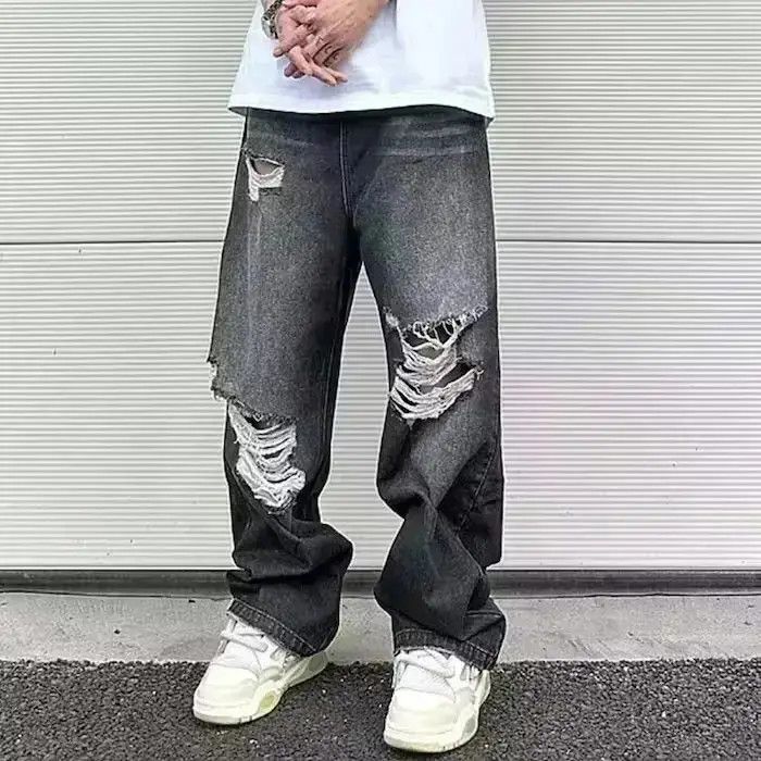 Japanese Brand Ripped Hole Baggy jeans Size US 34 / EU 50 - 1 Thumbnail