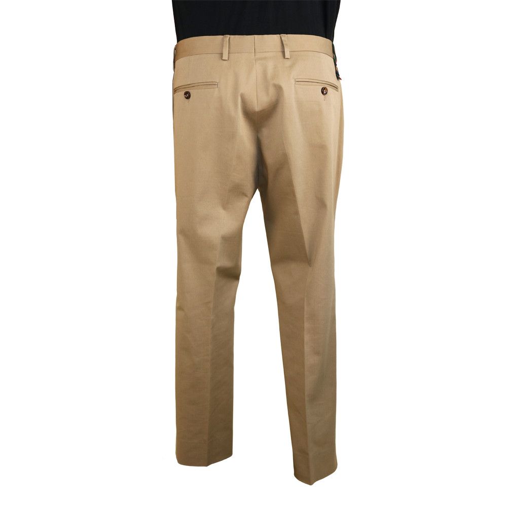 Gucci Gucci Beige Cotton Trousers with Iconic Bee Detail Size 50R - 5 Thumbnail