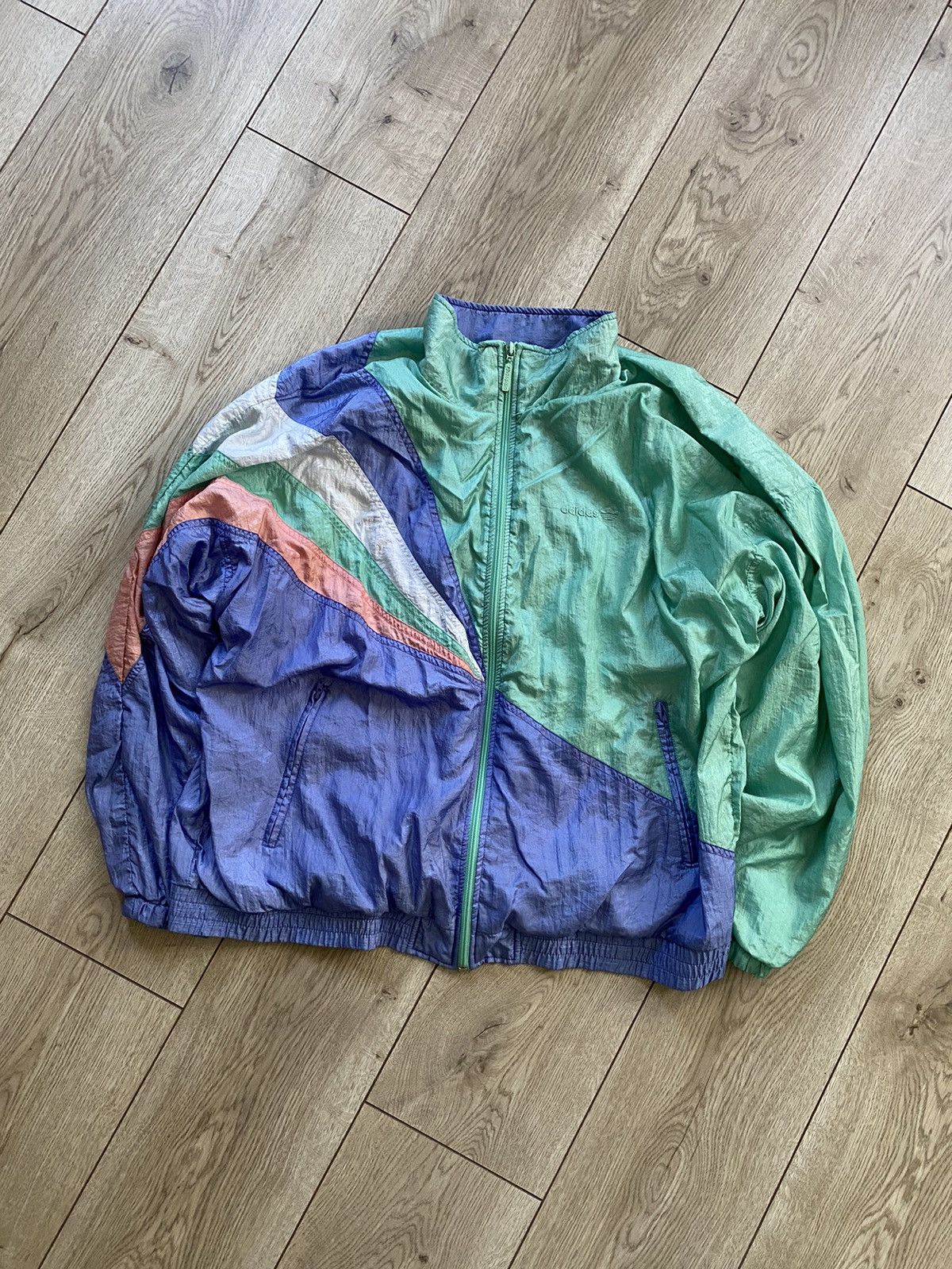 Pre-owned Adidas X Vintage Adidas Track Jacket 90's Style Made In Thailand In Green