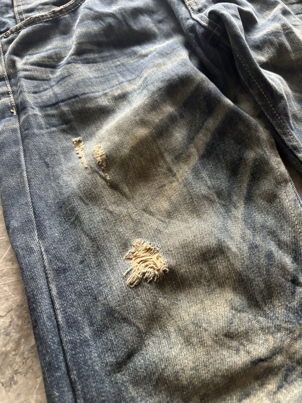 If Six Was Nine DPSR JEANS distressed mud wash mudmax style japanese grunge Size US 34 / EU 50 - 11 Thumbnail