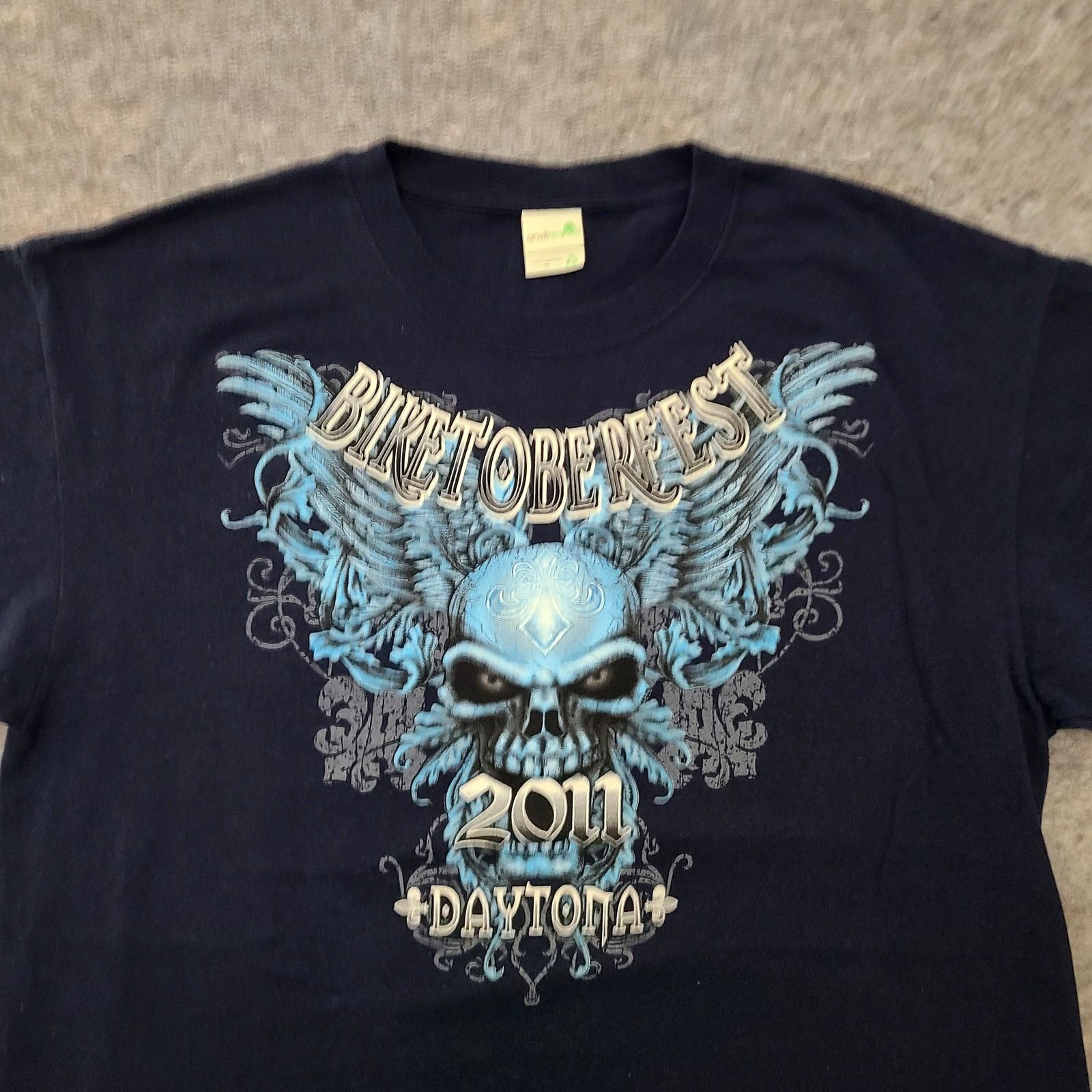 Anvil Daytona Biker Shirt Mens Extra Large Blue 2011 Biletoberfest Size US XL / EU 56 / 4 - 2 Thumbnail