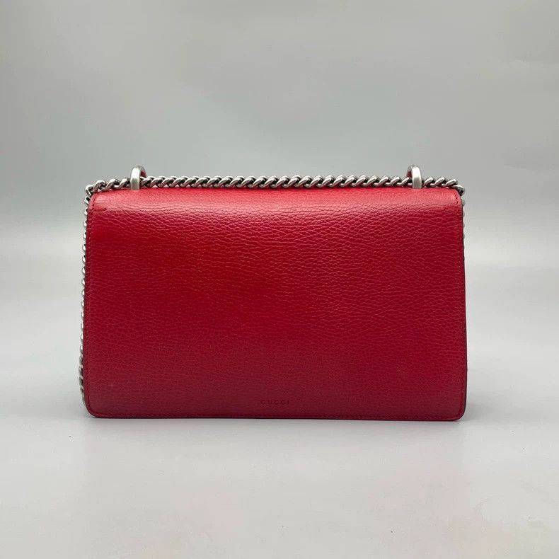 Gucci Gucci Red Leather Shoulder Bag with Buckle-2506 Size ONE SIZE - 2 Thumbnail
