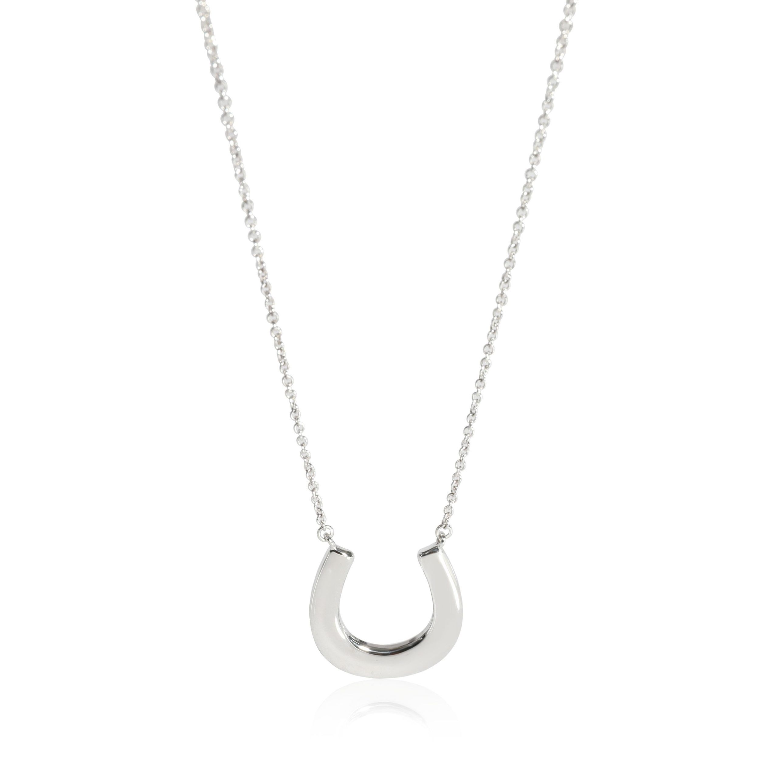 image of Tiffany Co Tiffany & Co. 1837 Horseshoe Pendant In Sterling Silver, Women's