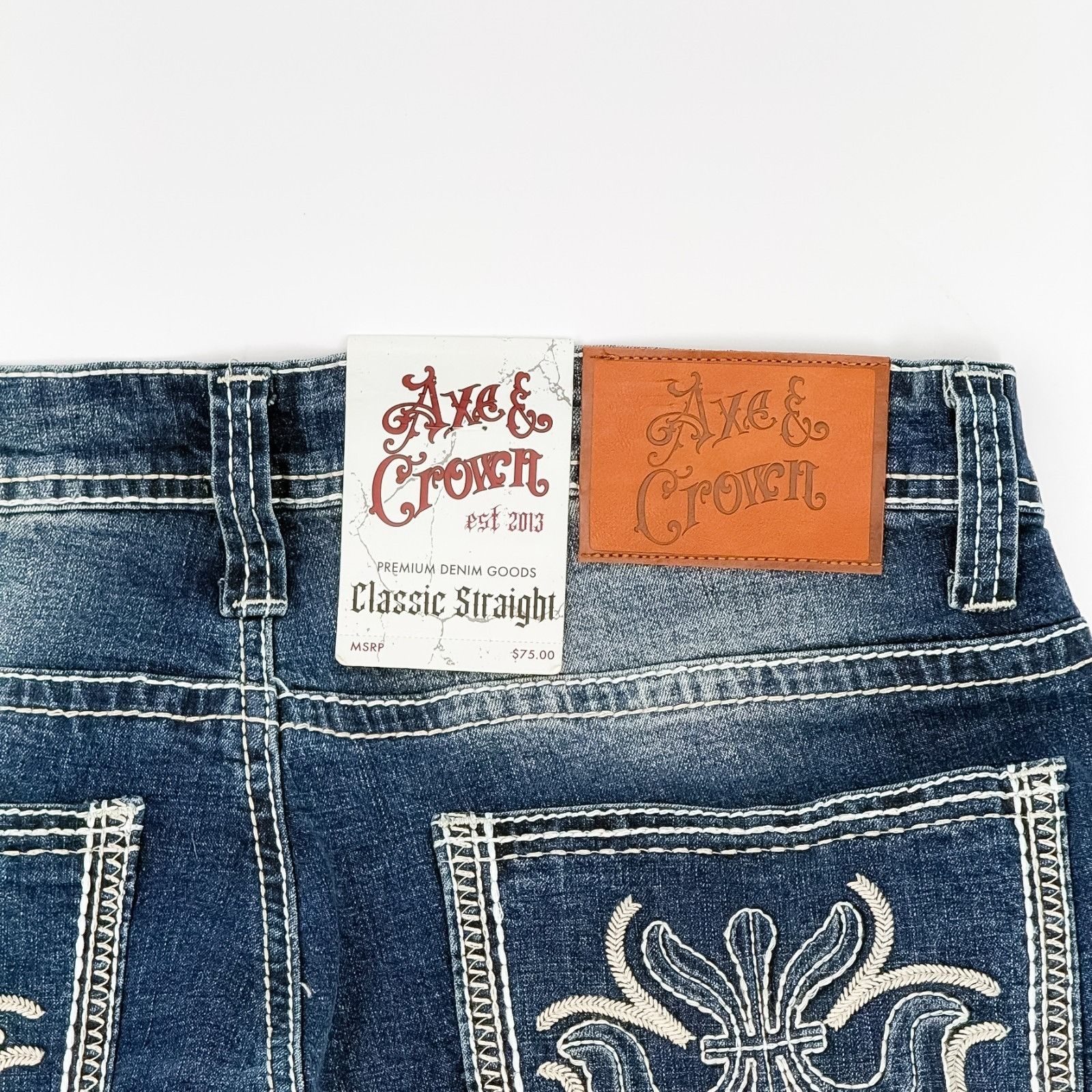 Other NWT Axe & Crown Men's Durango Snorlax Blue Denim Jeans Class Size US 32 / EU 48 - 6 Thumbnail
