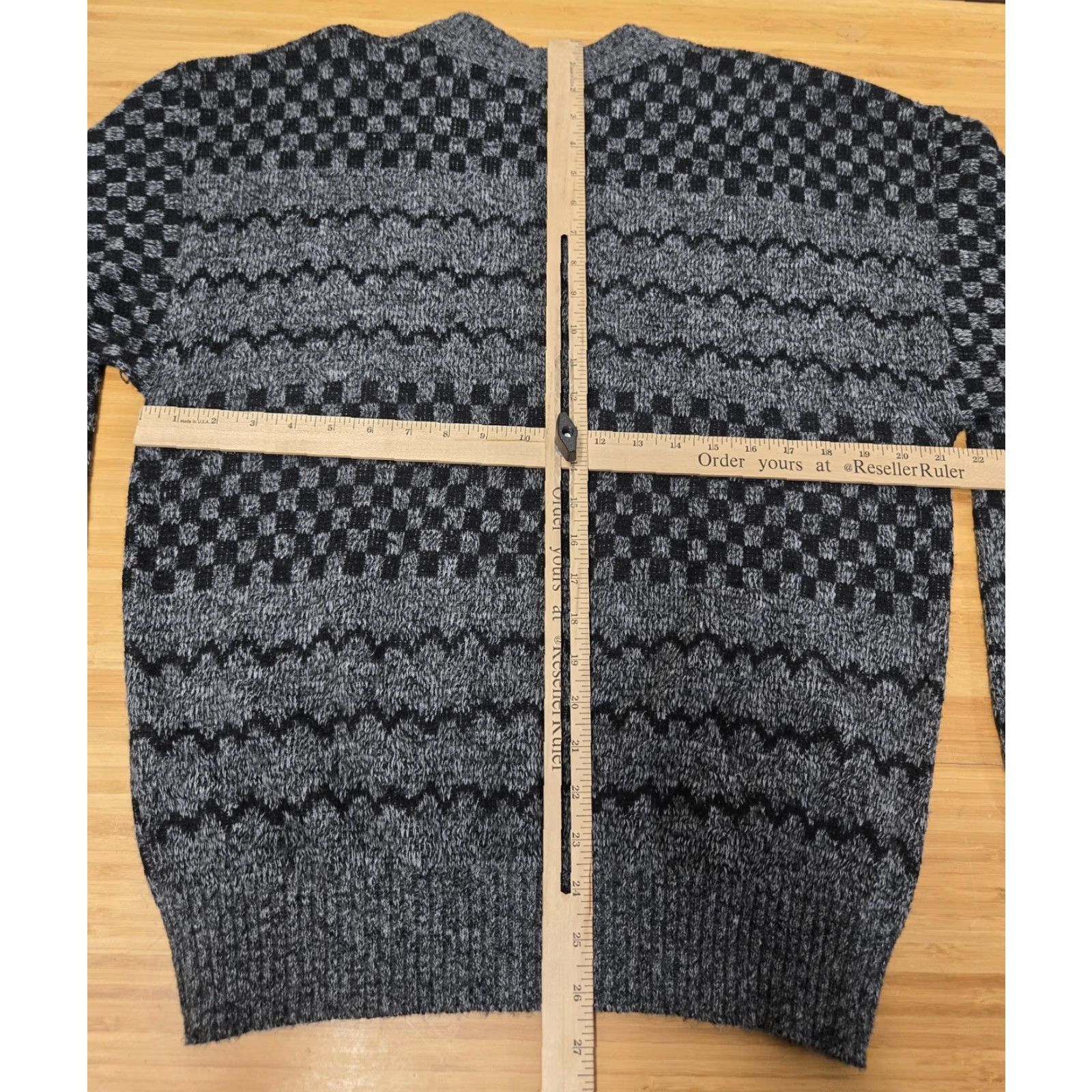 Vintage VINTAGE Le Tigre Sweater Mens XL Gray Black Crewneck Knit Made USA Geometric 90s Size US XL / EU 56 / 4 - 7 Thumbnail