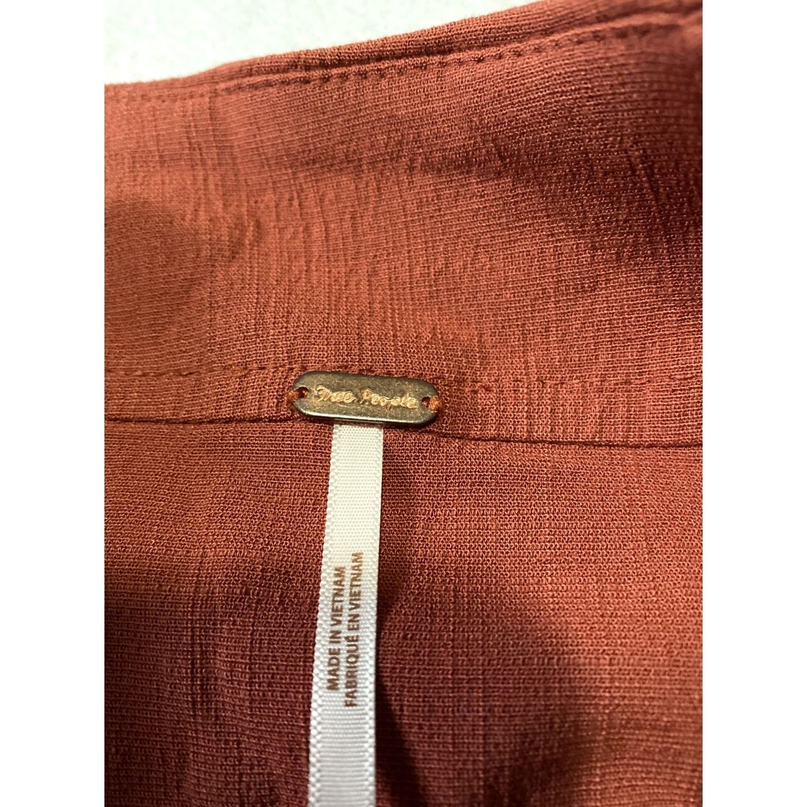 Free People Free People Skirt Womens Size 0 Light Brown Faux Wrap Pull On Short Asymmetric Wrap Front 28-14 Regular Cotton Blend Casual Size 25" / US 0 / IT 36 - 7 Thumbnail