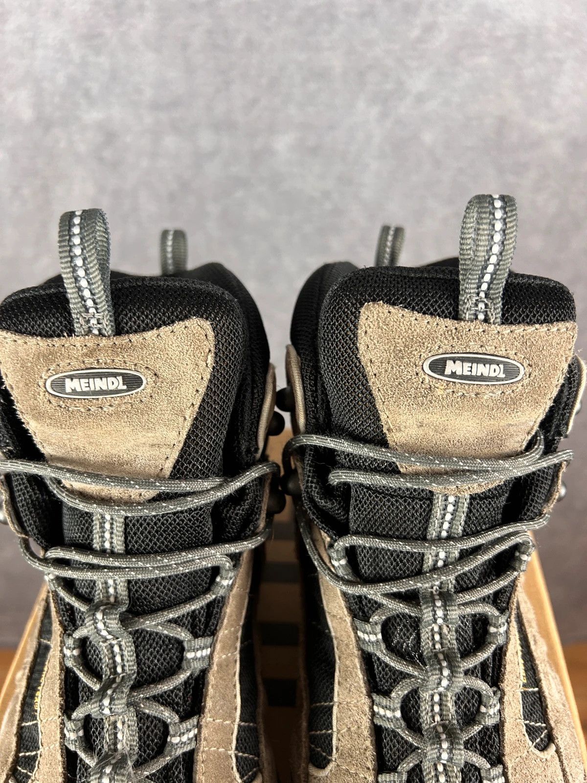 Vintage Meindl Gore-tex hiking high boots black grey mini logo Size US 7 / EU 40 - 7 Thumbnail