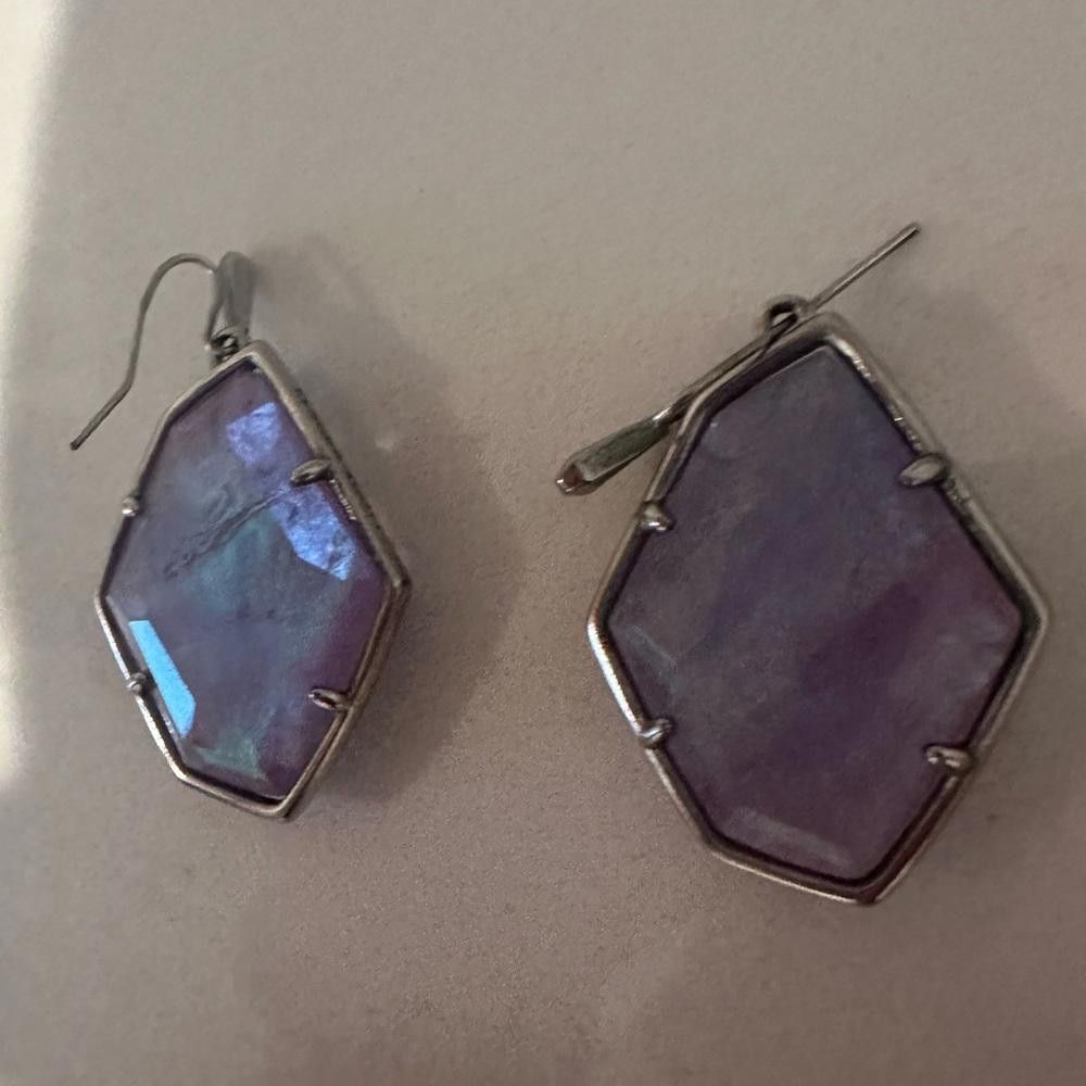 Kendra Scott Kendra Scott Dunn Drop Earrings Amethyst Dichroic Glass Size ONE SIZE - 2 Thumbnail