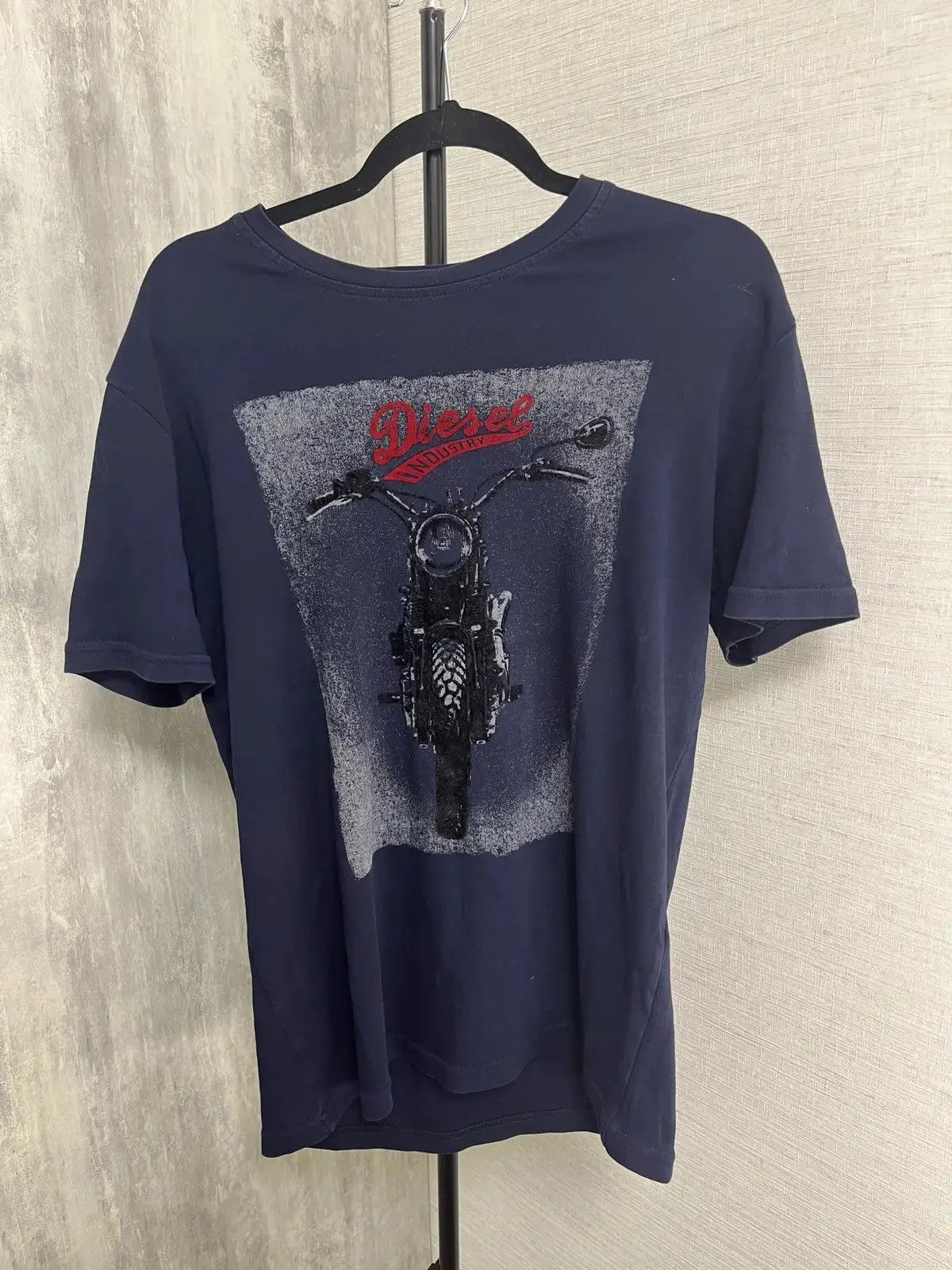 Diesel Vintage Diesel Motorcycle Graphic T-Shirt Navy Blue XL Size US XL / EU 56 / 4 - 1 Thumbnail