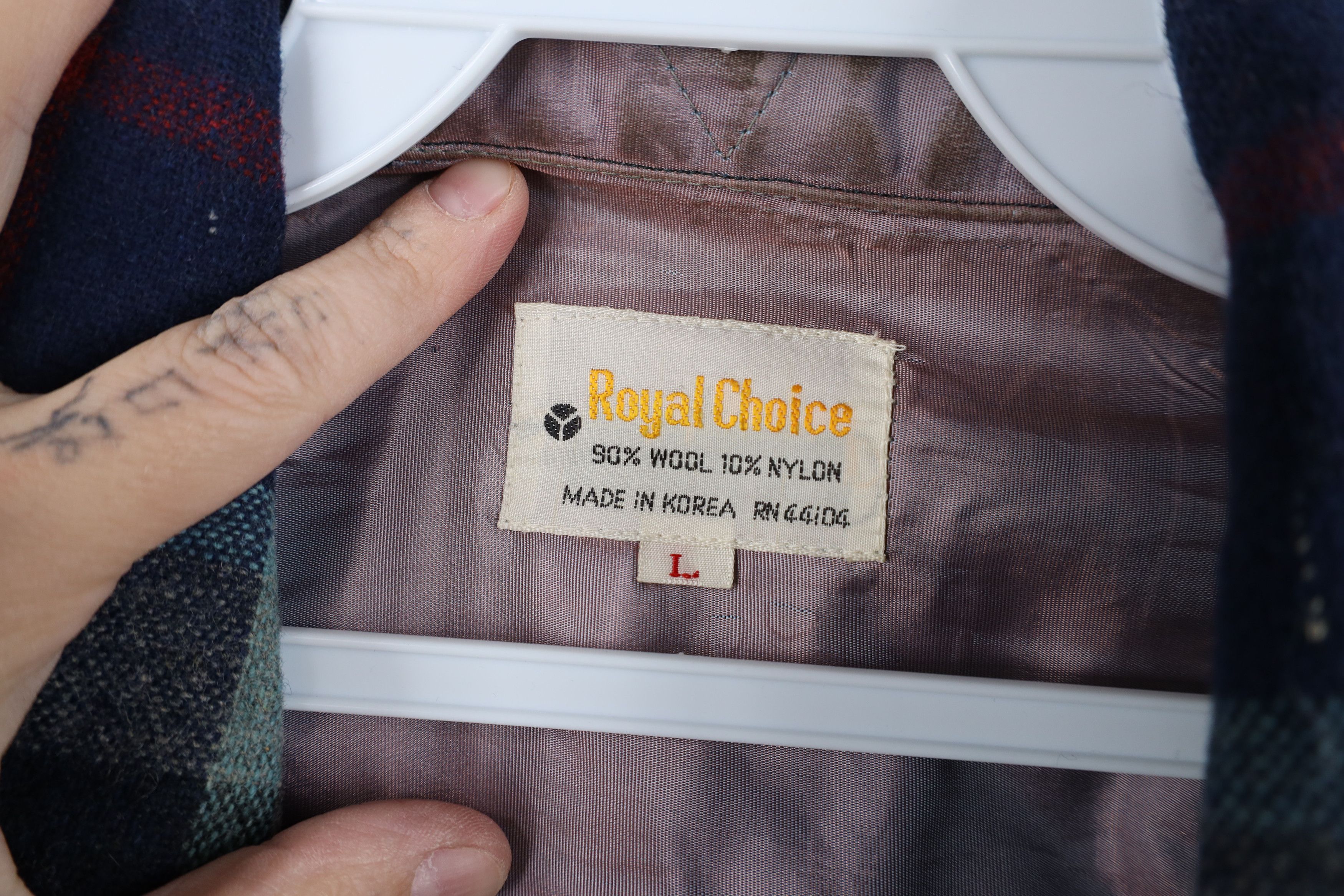 Vintage Vintage 60s 70s Streetwear Collar Board Button Shirt Plaid Size US L / EU 52-54 / 3 - 4 Thumbnail