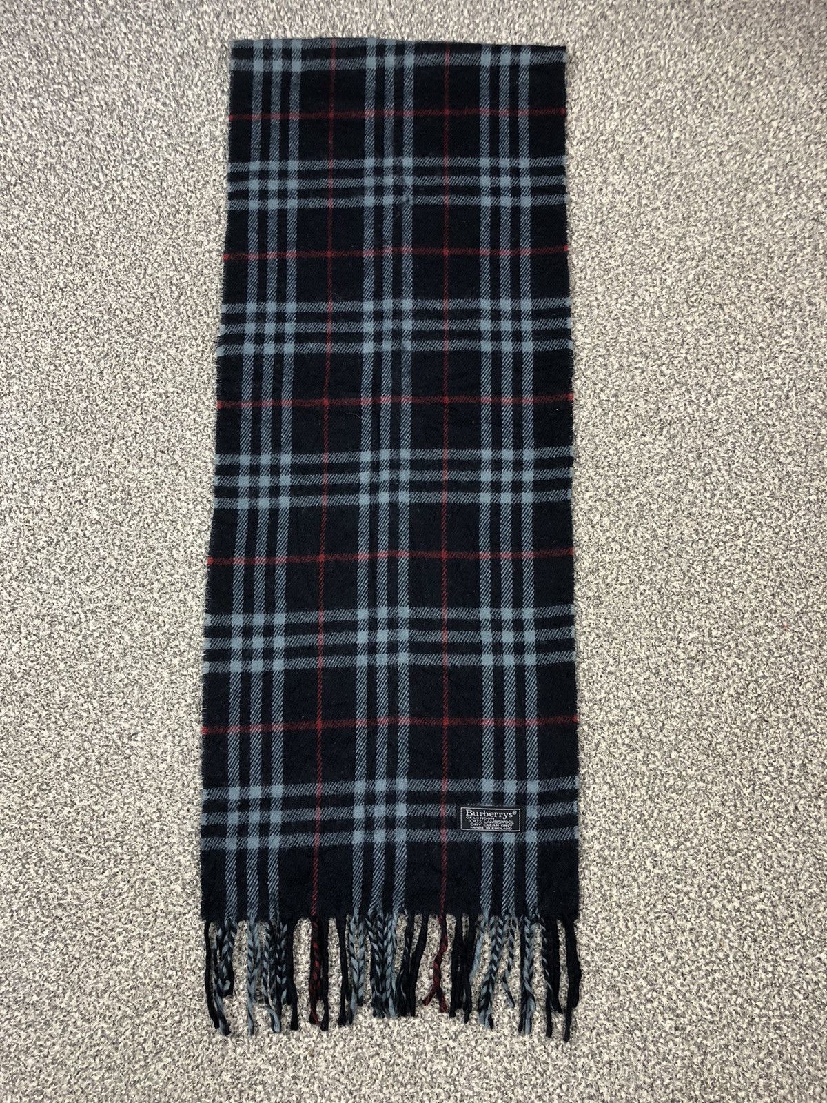 Burberry × Vintage Vintage Burberrys Scarf / Muffler / Neckwear Lambswool Size ONE SIZE - 8 Thumbnail