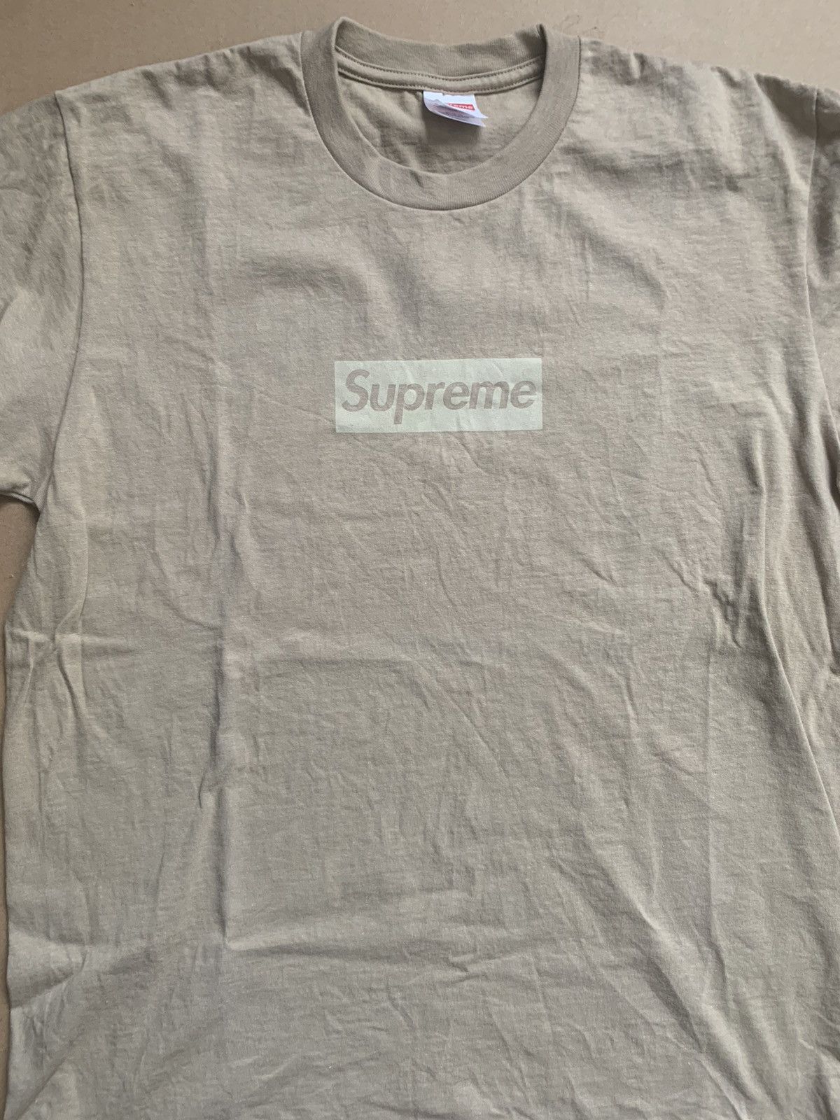 Supreme Supreme Box Logo Tee Tonal Khaki | Grailed