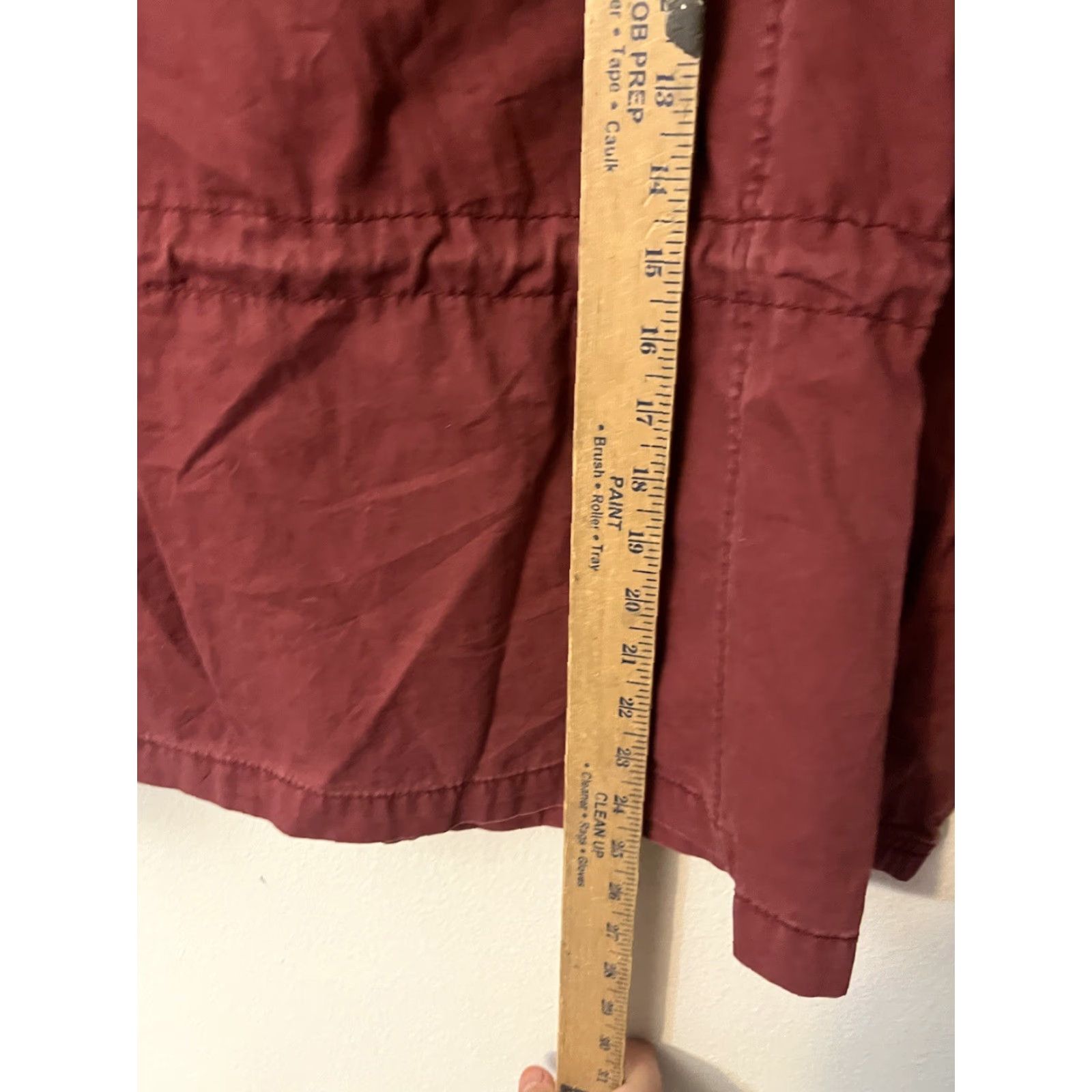 Old Navy Old Navy Safari Jacket Women Small Burgandy 4Pockets Drawstring Waist ZipFront Cotton Jacket Vintage no Size S / US 4 / IT 40 - 4 Thumbnail