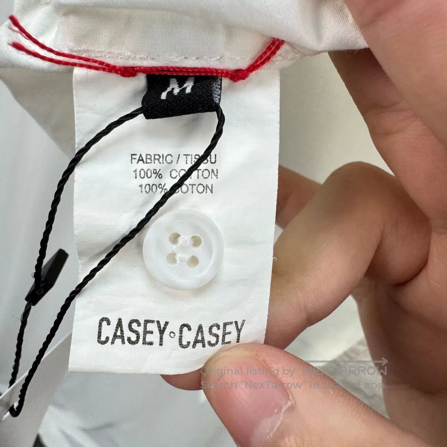 Casey Casey Casey Casey White Cotton Long Sleeve Shirt. Size US M / EU 48-50 / 2 - 6 Thumbnail