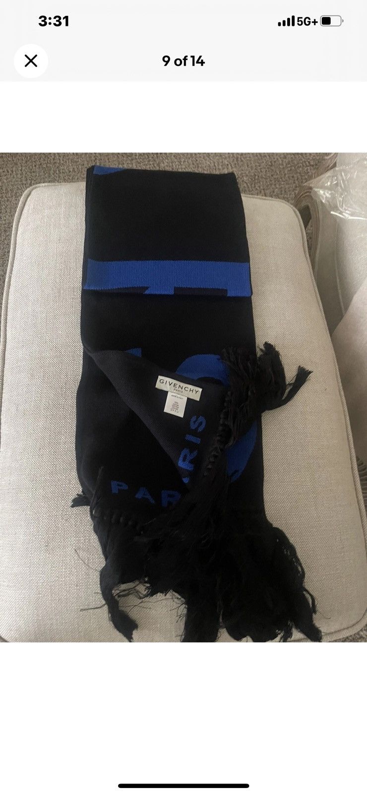 Givenchy Givenchy football scarf navy logo Paris NWT made in italy Size ONE SIZE - 8 Thumbnail