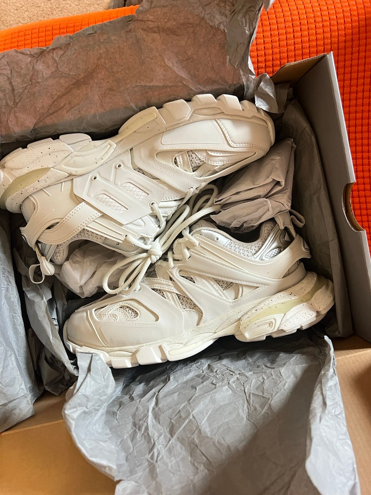 Pre-owned Balenciaga Track Runner Shoes In White