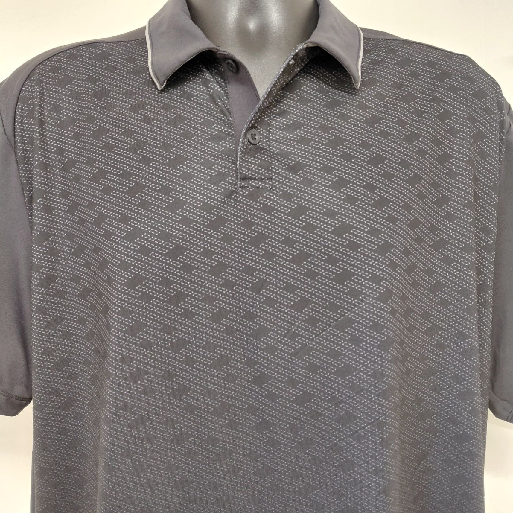 Vintage Greg Norman Golf Polo Shirt Men's L Black Tasso Elba Geometric Pattern Shirt Polo Size US L / EU 52-54 / 3 - 4 Thumbnail