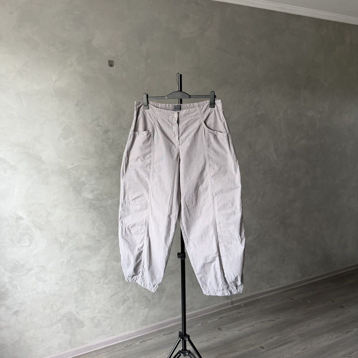 OSKA OSKA Wide Barrel Leg Balloon Trousers Checkered Grey Size 34" / US 12 / IT 48 - 2 Thumbnail