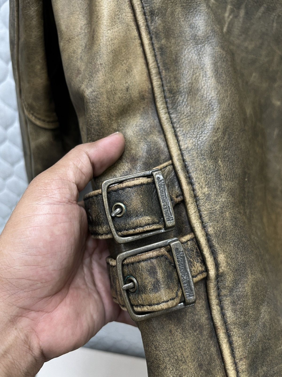 Harley Davidson 🔥🔥🔥STEALS VTG HARLEY DAVIDSON PATINA LEATHER JACKET Size US M / EU 48-50 / 2 - 18 Thumbnail