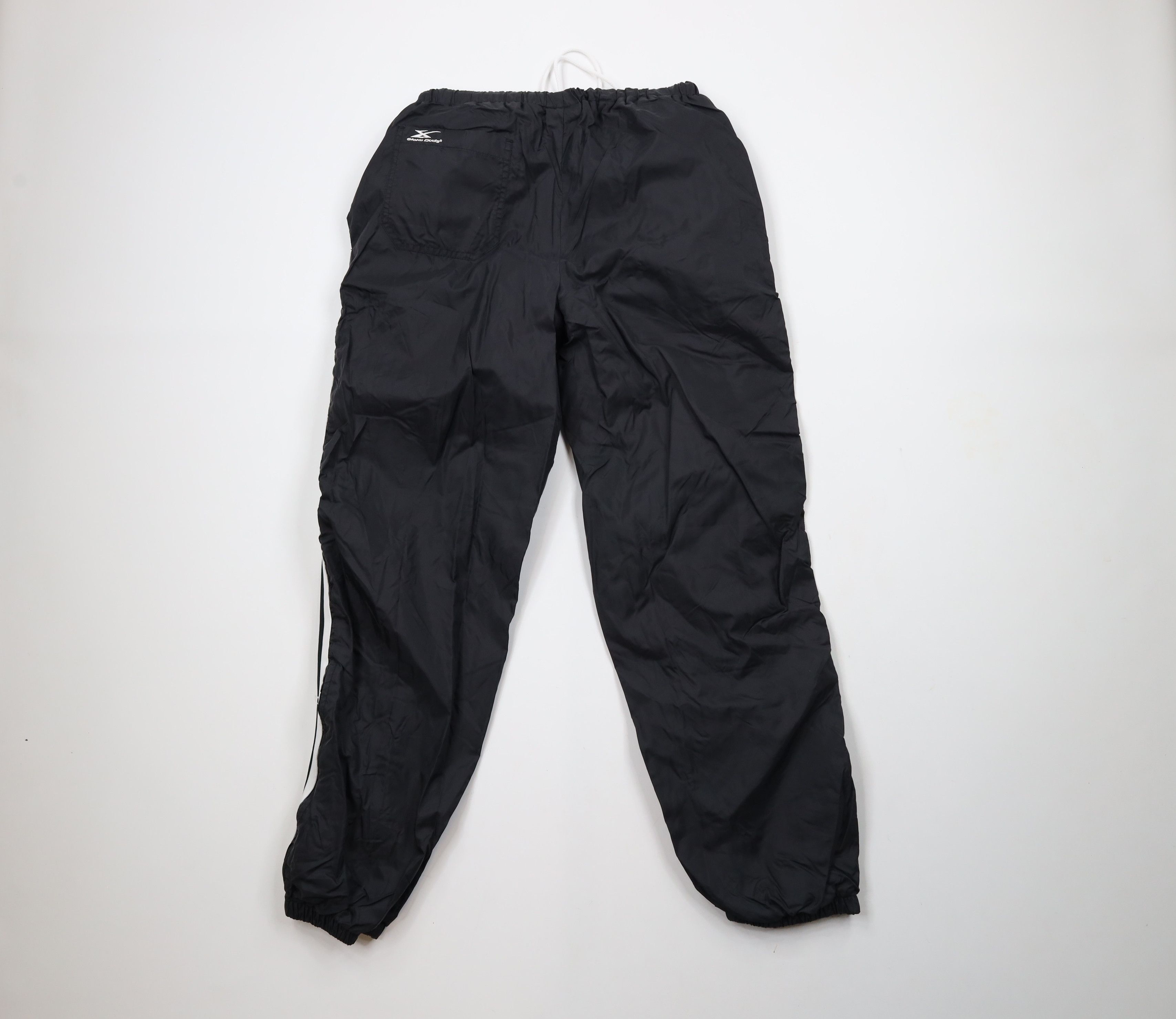 Vintage Vintage 90s Streetwear Striped Lined Joggers Pants Black Size US 34 / EU 50 - 10 Thumbnail