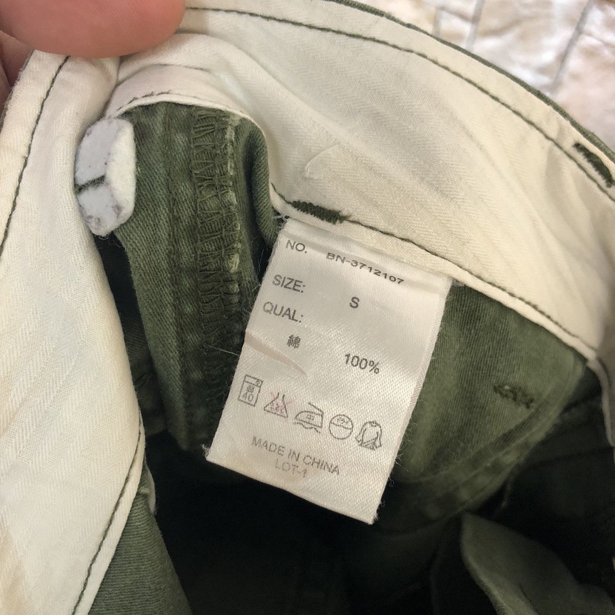 Japanese Brand Back Number Green cargo Pants #A1023 Size US 28 / EU 44 - 17 Thumbnail