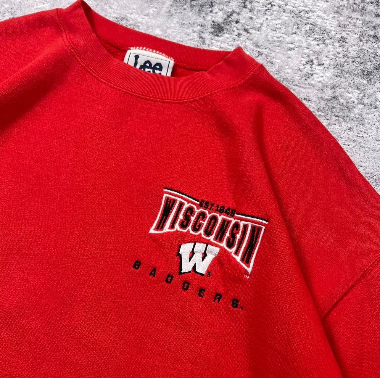 Lee × Vintage Vintage Wisconsin Badgers Embroidered Crewneck Sweatshirt Size US L / EU 52-54 / 3 - 2 Thumbnail