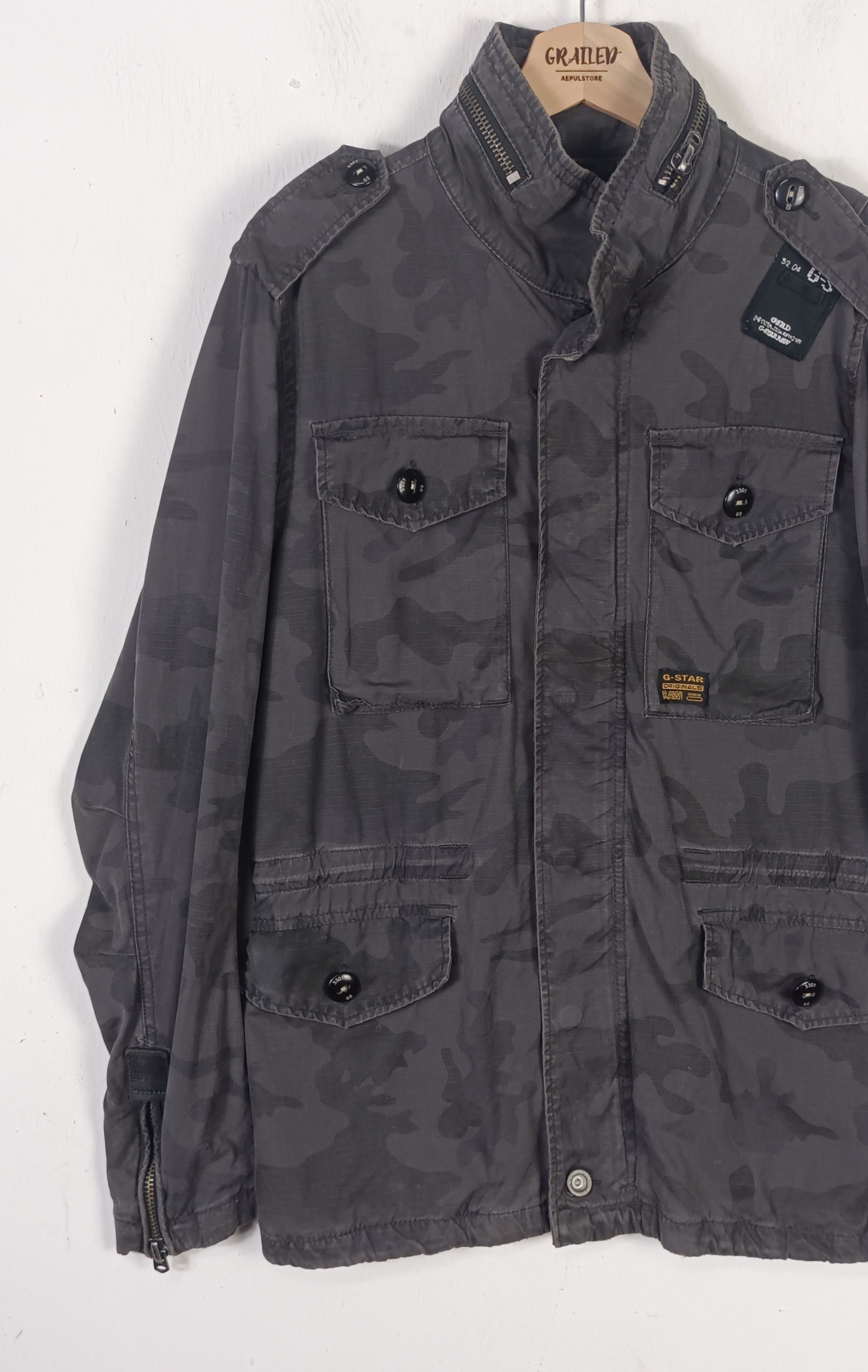 G-Star G Star Raw Denim Military Tactical Jacket Size US L / EU 52-54 / 3 - 4 Thumbnail