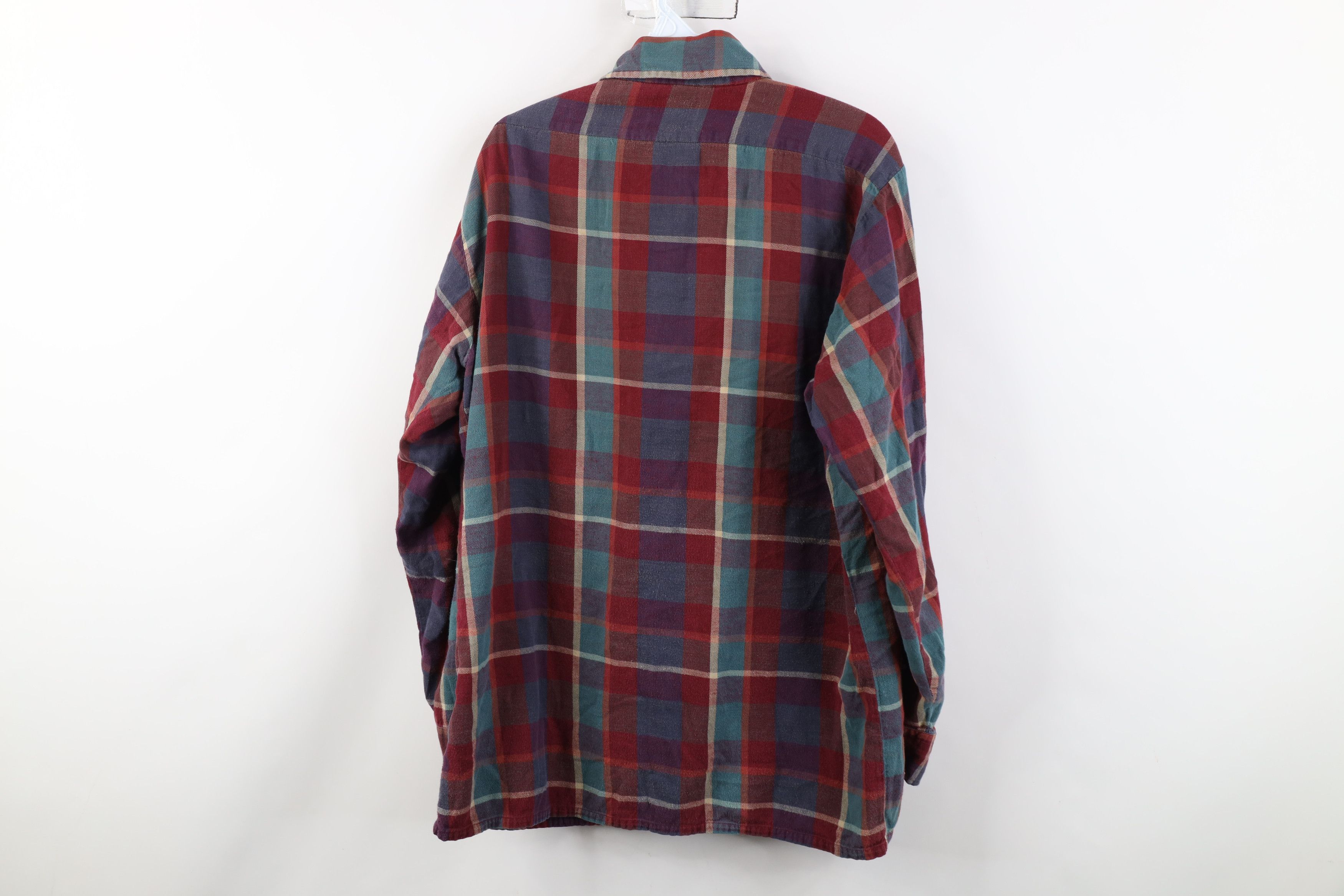 Vintage Vintage 70s Streetwear Yarn Dye Flannel Button Down Shirt Size US L / EU 52-54 / 3 - 8 Thumbnail