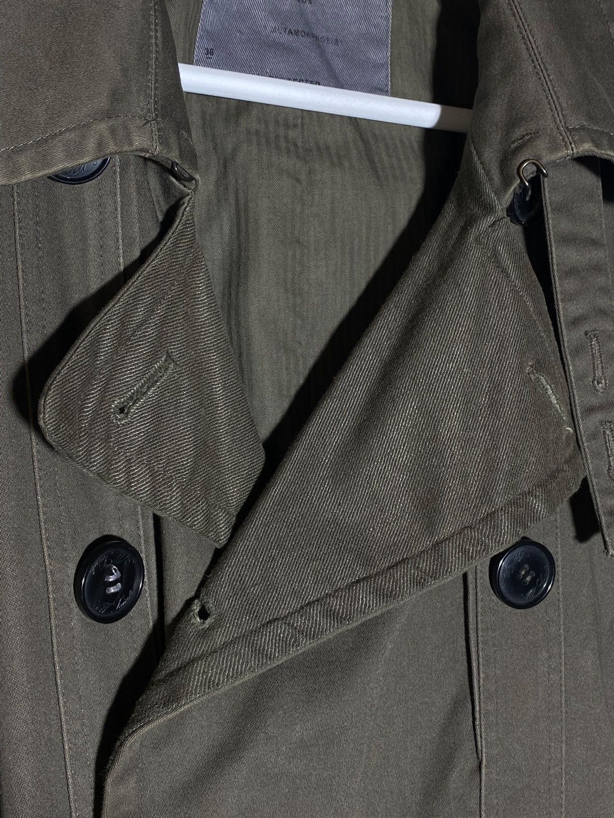 Allsaints All Saints Vagabond Double Breasted Pea Coat Khaki Jacket Size US S / EU 44-46 / 1 - 13 Thumbnail