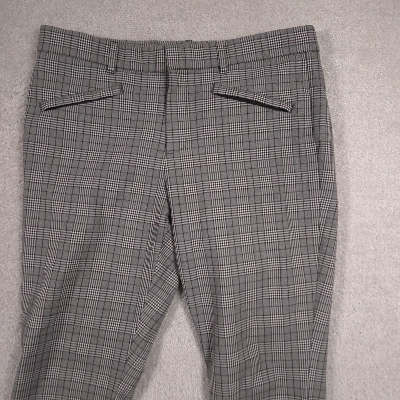 Gap GAP Pants Womens 12 Gray Plaid Signature Skinny Ankle Stretch Work Dress Career Size 34" / US 12 / IT 48 - 4 Thumbnail