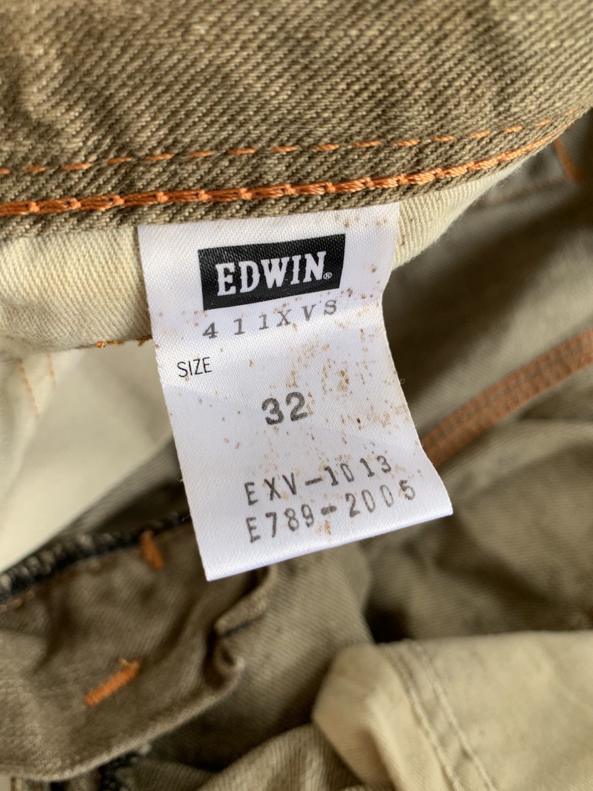 Edwin FLARE EDWIN XV BUCKLE BACK RUSTY JAPANESE DISTRESSED DENIM Size US 33 - 15 Thumbnail