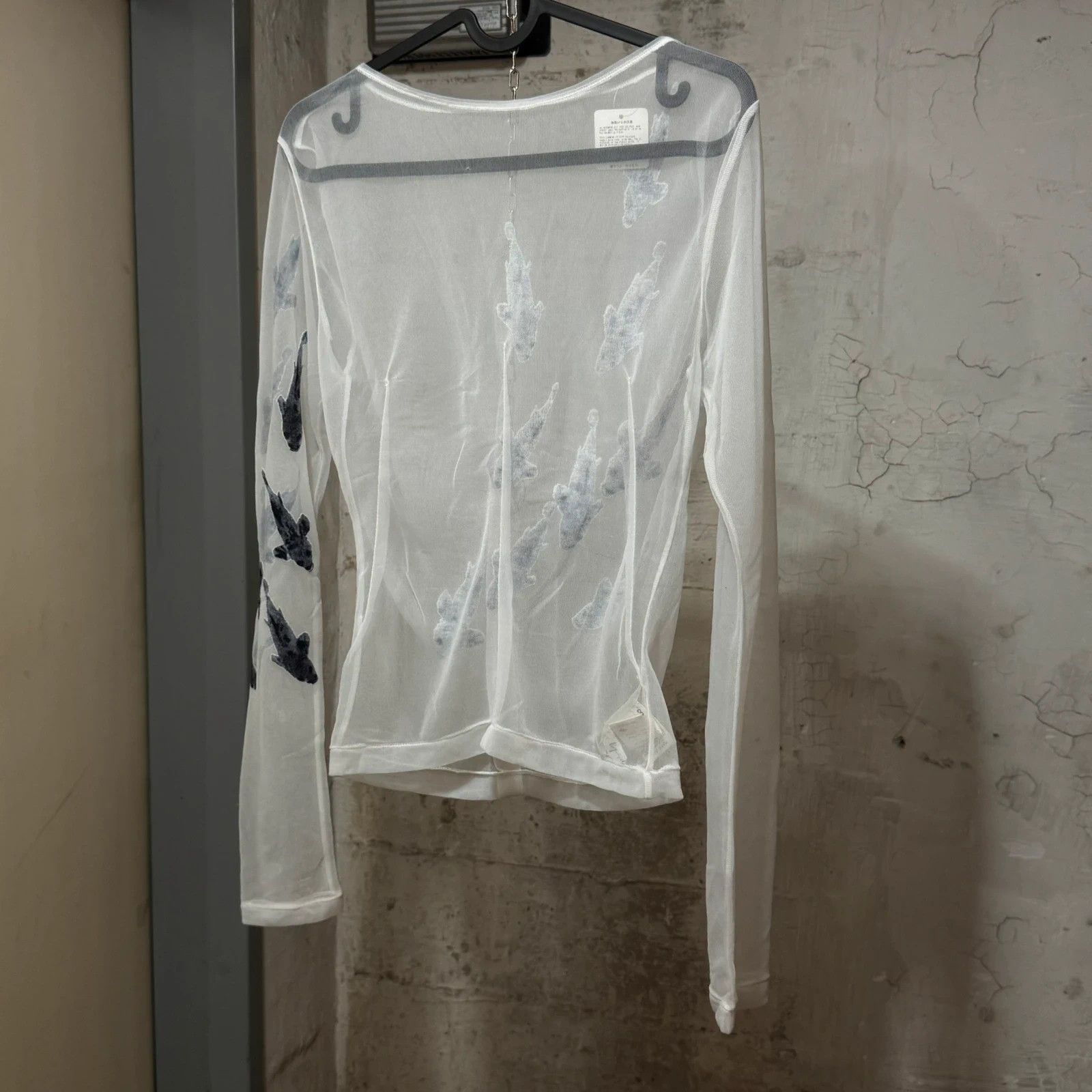 Yohji Yamamoto S/S 2003 Yohji Yamamoto koi fish sheer long sleeve top Size M / US 6-8 / IT 42-44 - 6 Thumbnail