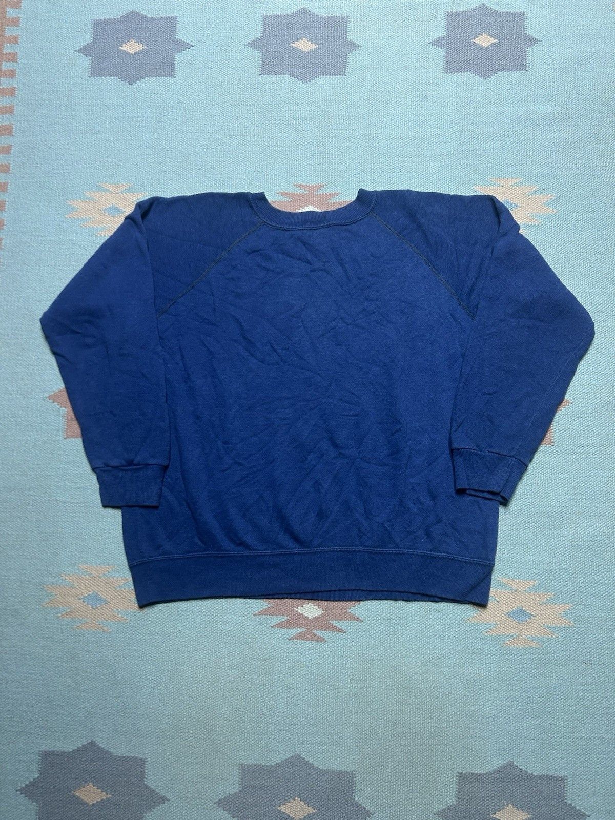 Vintage Vtg 70s crewneck sweatshirt JCPenney navy blue raglan large Size US L / EU 52-54 / 3 - 7 Thumbnail