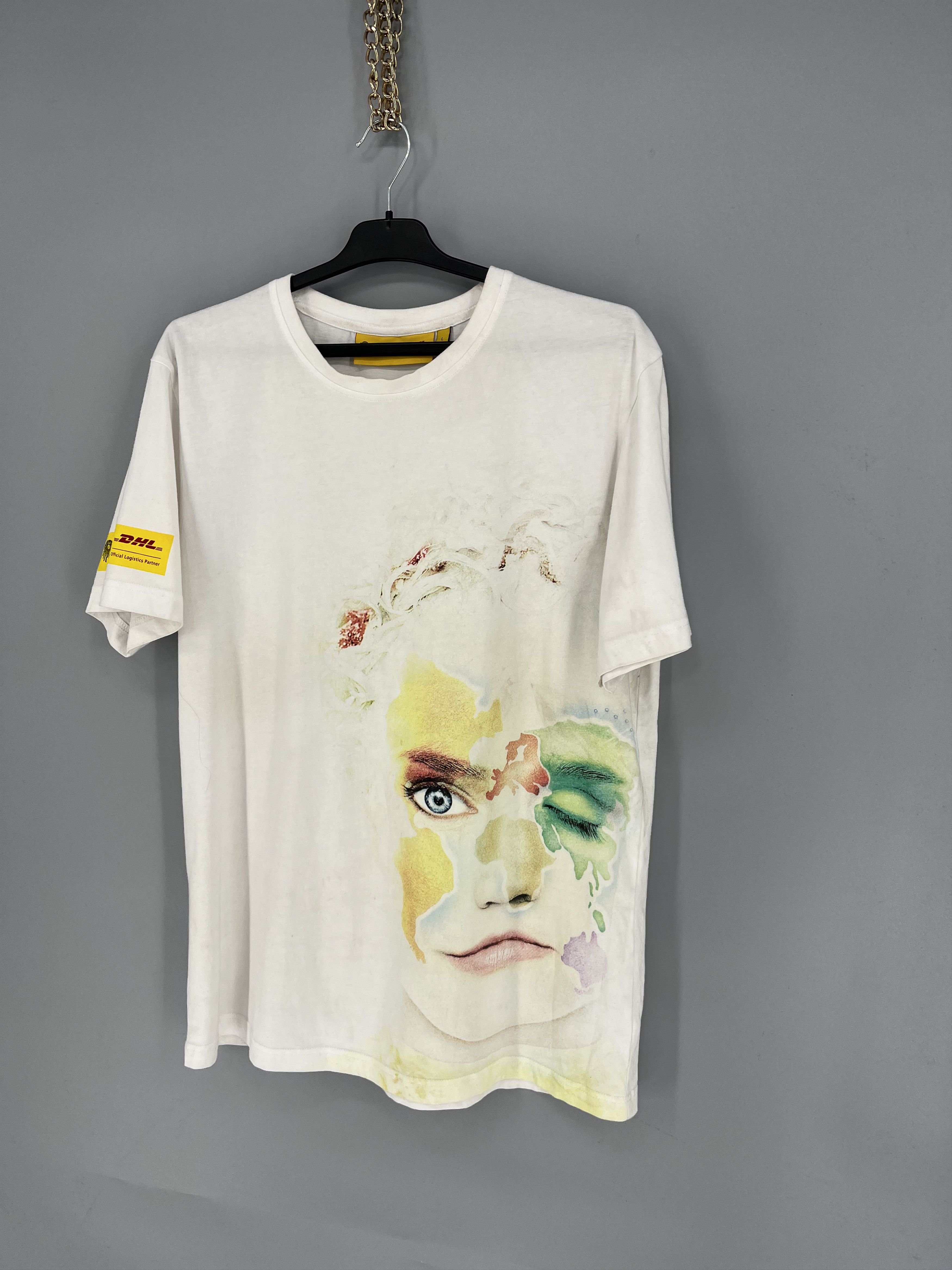 Vintage Cirque Du Soleil x DHL Adult L White T Shirt Face Art Print Size US L / EU 52-54 / 3 - 3 Thumbnail