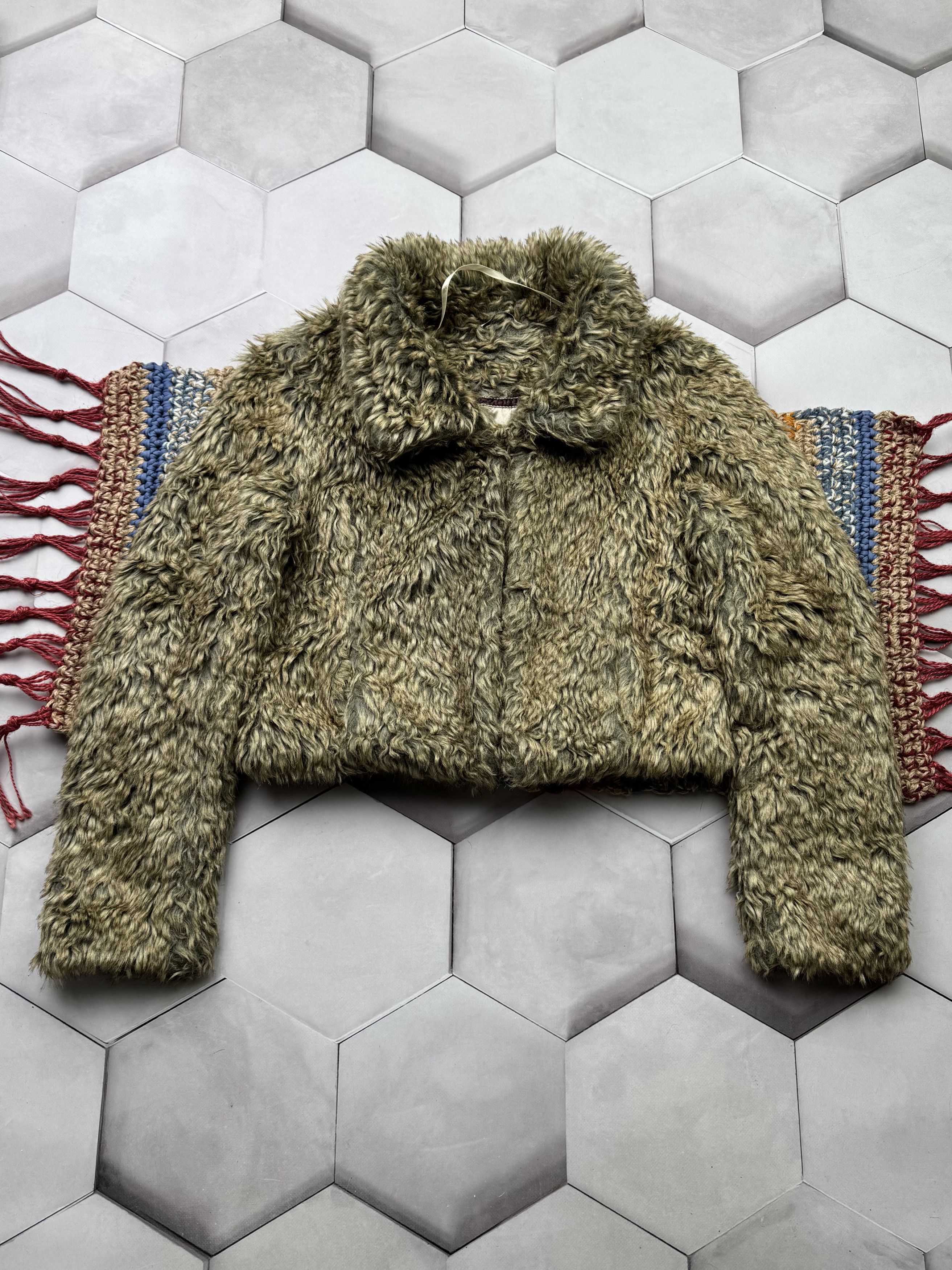 Vintage Vintage Cropped Faux Fur Jacket (E4) Size S / US 4 / IT 40 - 1 Thumbnail