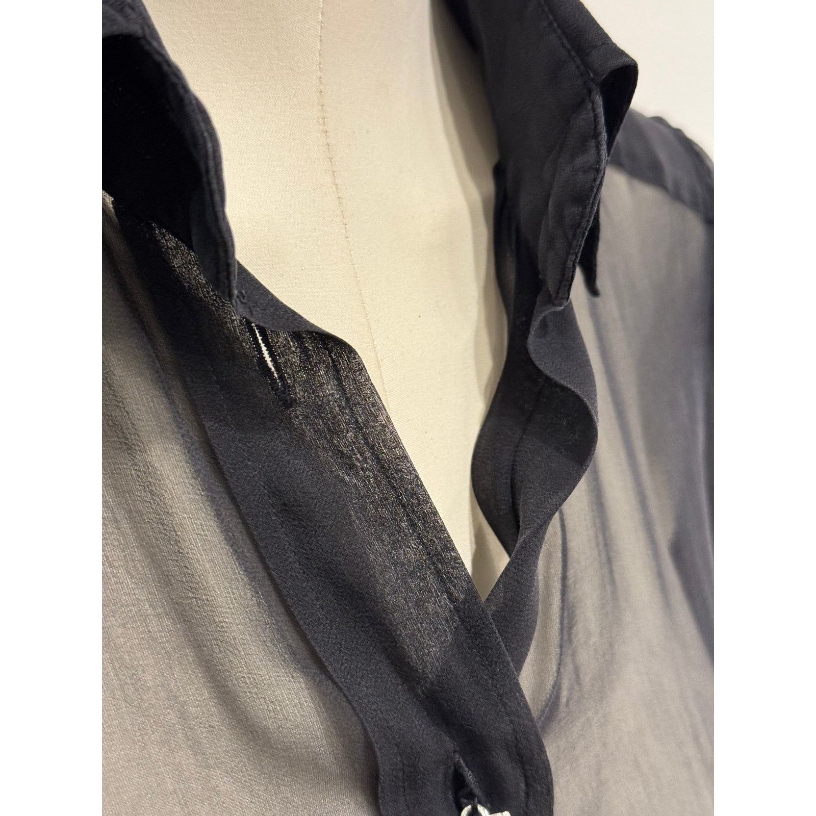 Dolce & Gabbana 2000s Dolce & Gabbana Silk lace hybrid shirt Size S / US 4 / IT 40 - 5 Thumbnail
