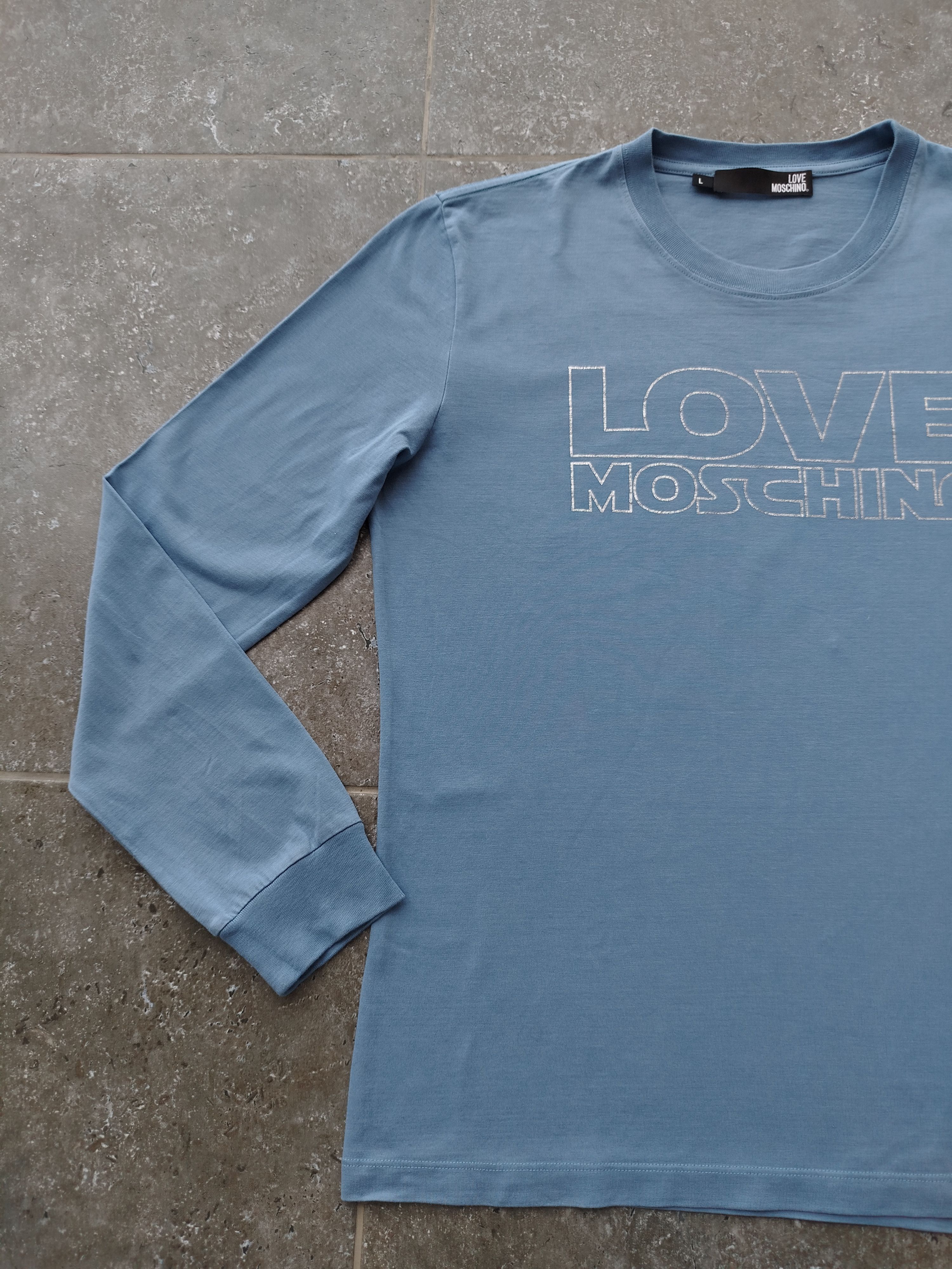 Moschino Love Moschino T-Shirt Long Sleeve Crew Neck Cotton Size L Size US L / EU 52-54 / 3 - 6 Thumbnail