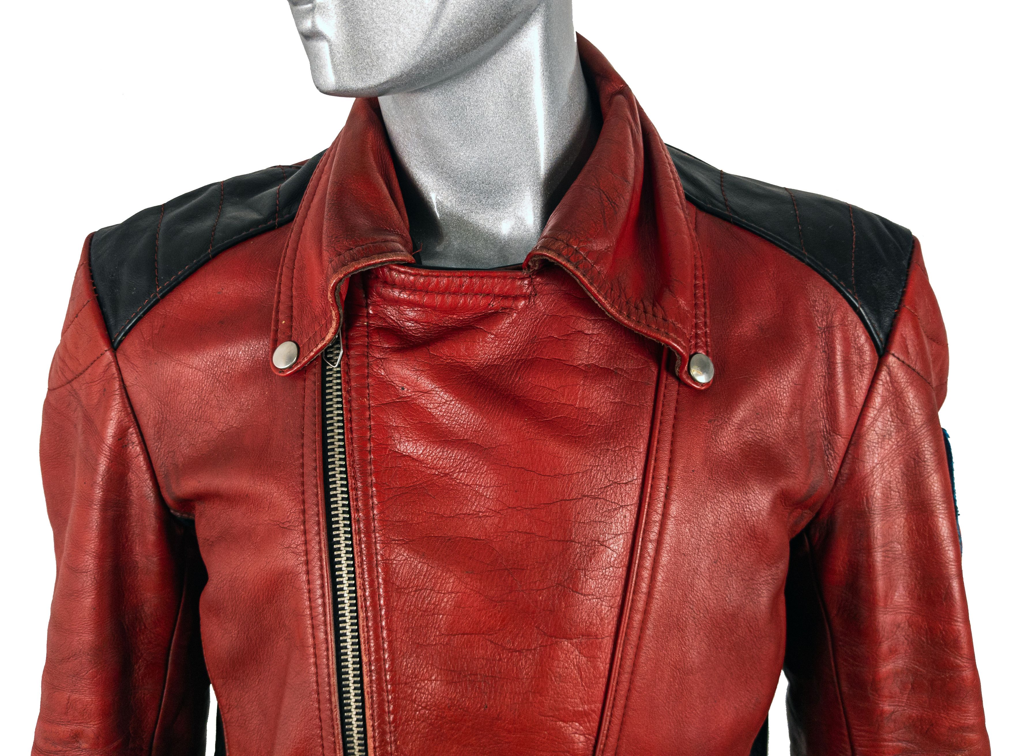 Vintage 1970s HARRO rare vintage two-tone leather biker jacket Size US L / EU 52-54 / 3 - 12 Thumbnail