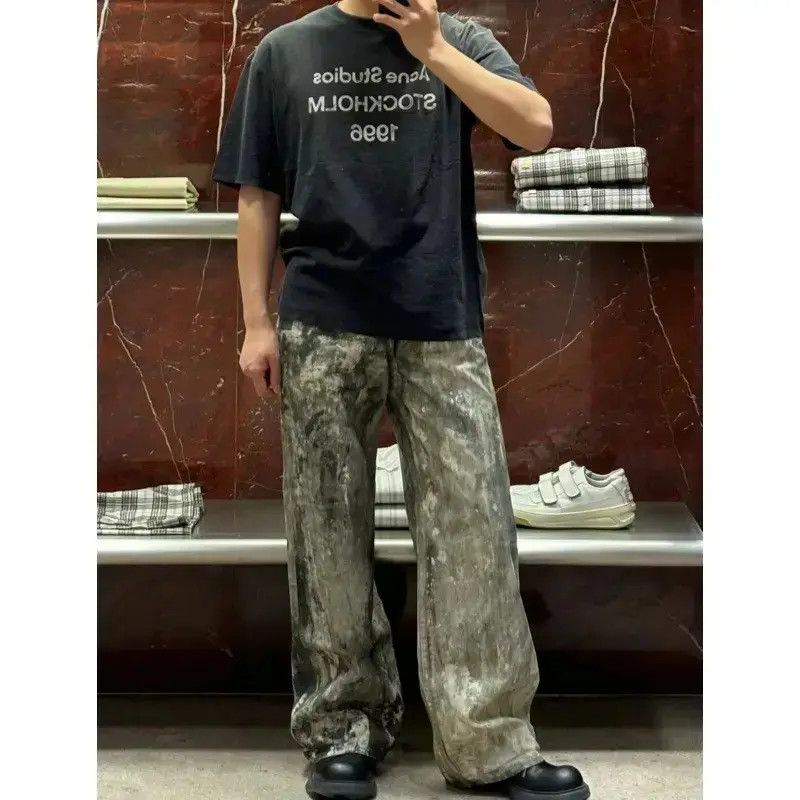 Japanese Brand Retro camouflage loose wide leg jeans Size US 32 / EU 48 - 3 Thumbnail