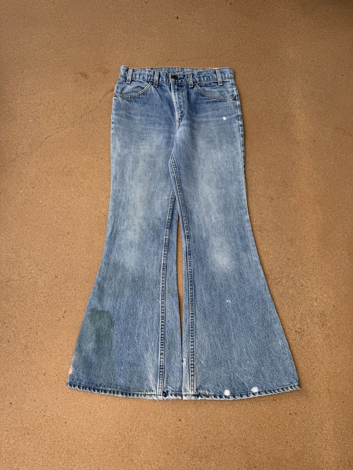 Levi's Vtg 80’s Levi’s 684 Orange Tab Bellbottom Flare Jeans 29x29 Size US 29 - 1 Thumbnail