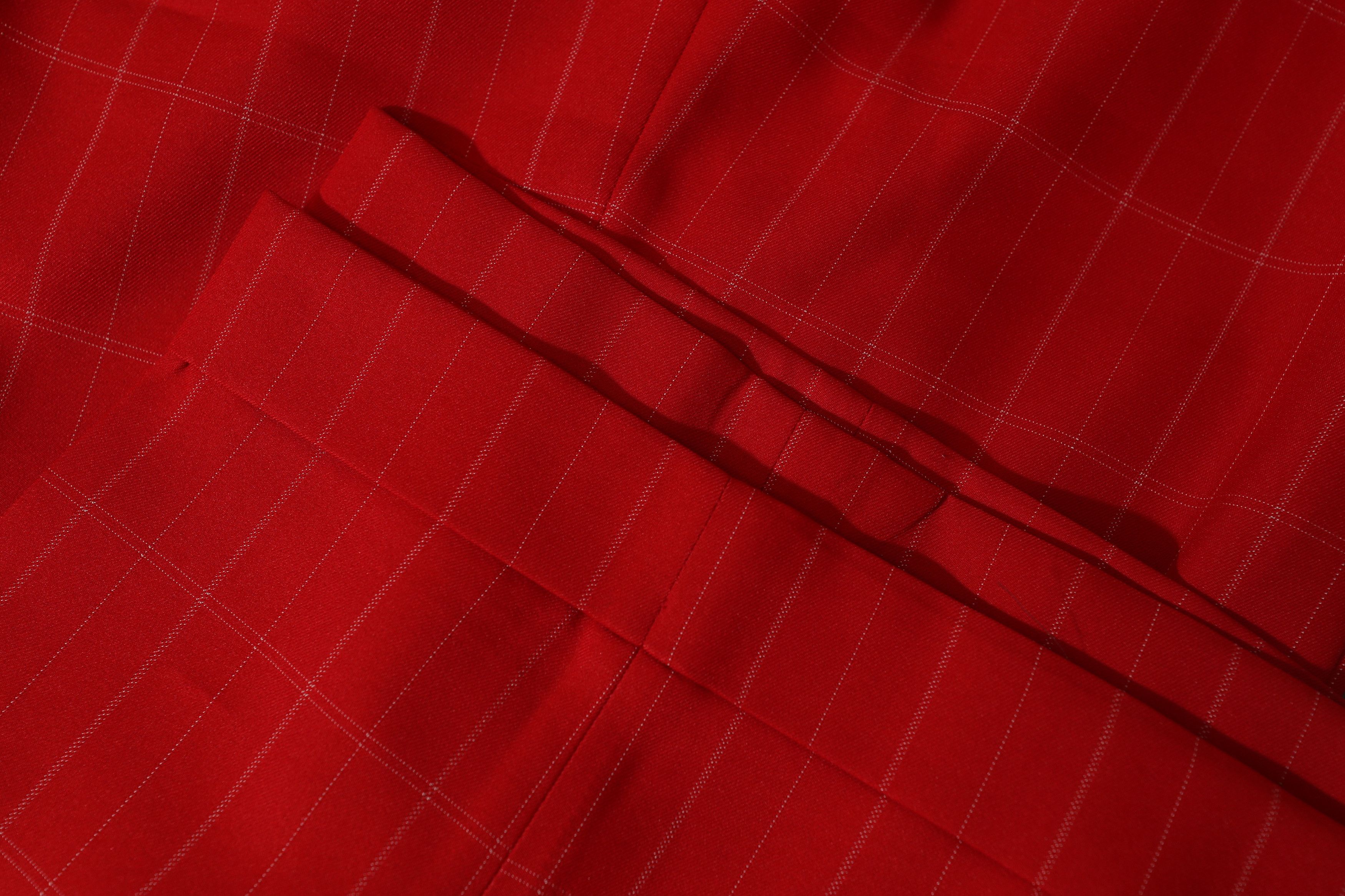 Other Il Canto Vintage Italian Red Striped Dress Pants (39) Size US 39 - 4 Thumbnail