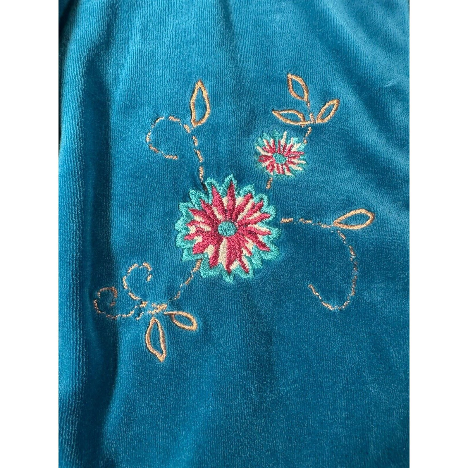 Architect Vintage 90s Y2K Velvet Jacket Small Embroidered Cottagecore Size S / US 4 / IT 40 - 2 Thumbnail