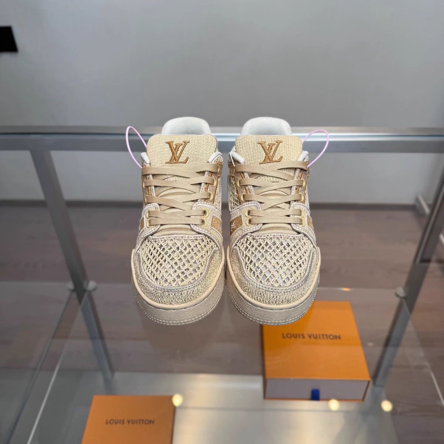 Louis Vuitton LV TRAINER Raffia Woven Beige UK3 37 99 Size US 6 / IT 36 - 6 Thumbnail