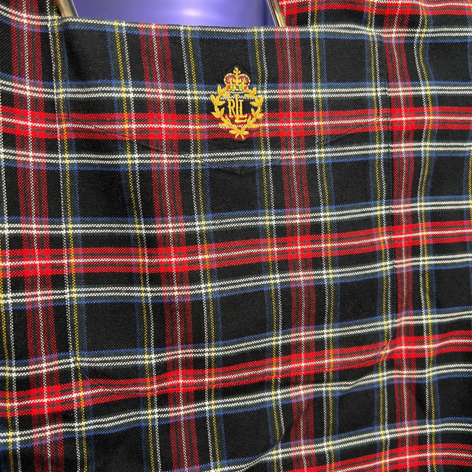 Lauren Ralph Lauren × Vintage Lauren Ralph Lauren Black Plaid Button Down Shirt Size US L / EU 52-54 / 3 - 4 Thumbnail