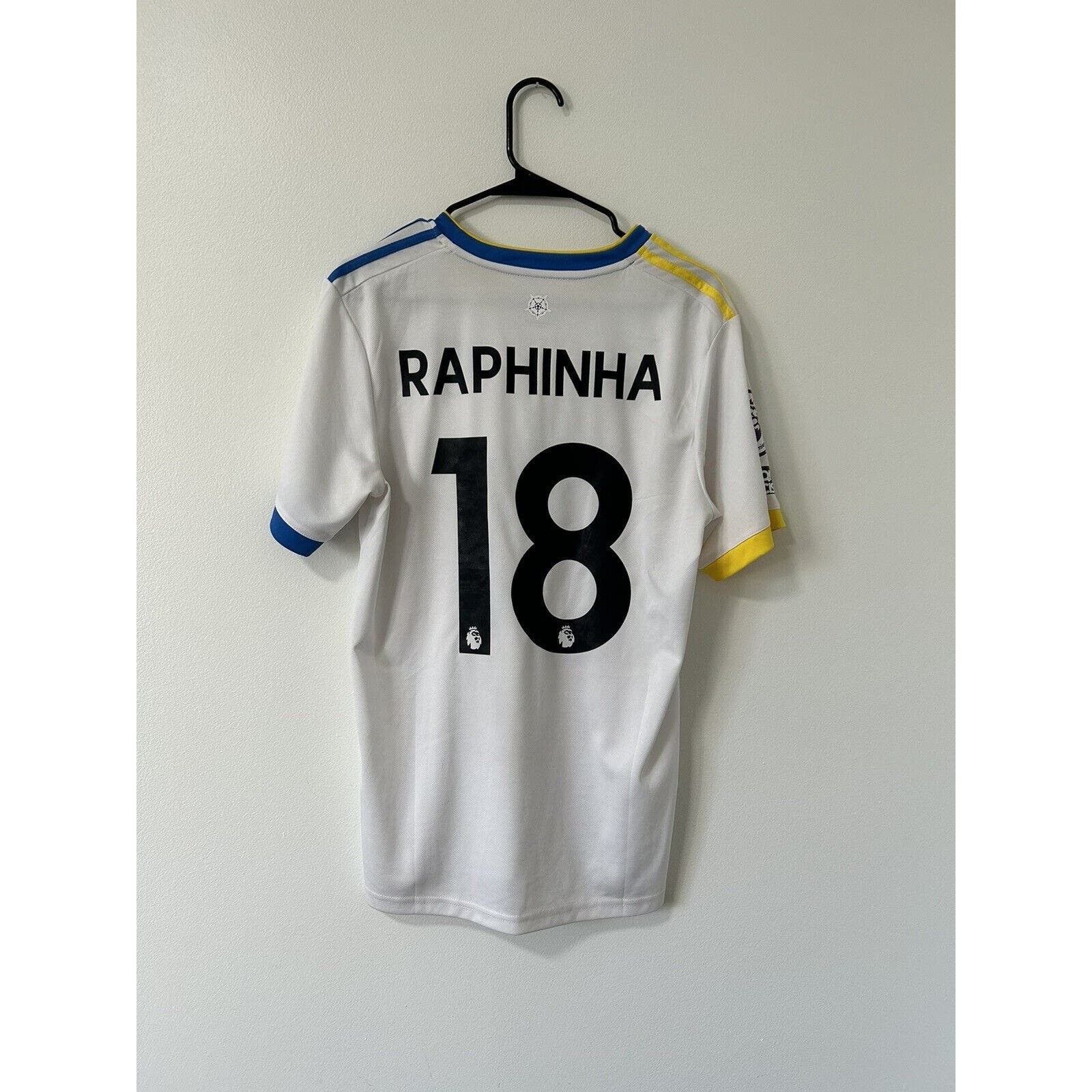 image of Leeds United Home Raphinha 18 in Blue, Men's (Size Medium)