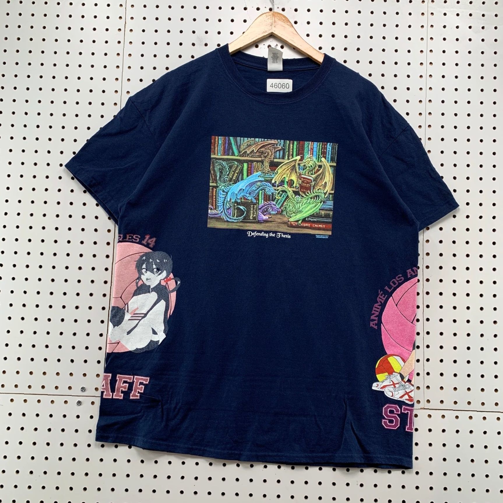 Gildan Chibi Anime Test Print Shirt Mens XL Blue Ruka Sarashina Staff Print (Gildan, Cotton, Short Sleeve, Crew Neck) Size US XL / EU 56 / 4 - 2 Thumbnail