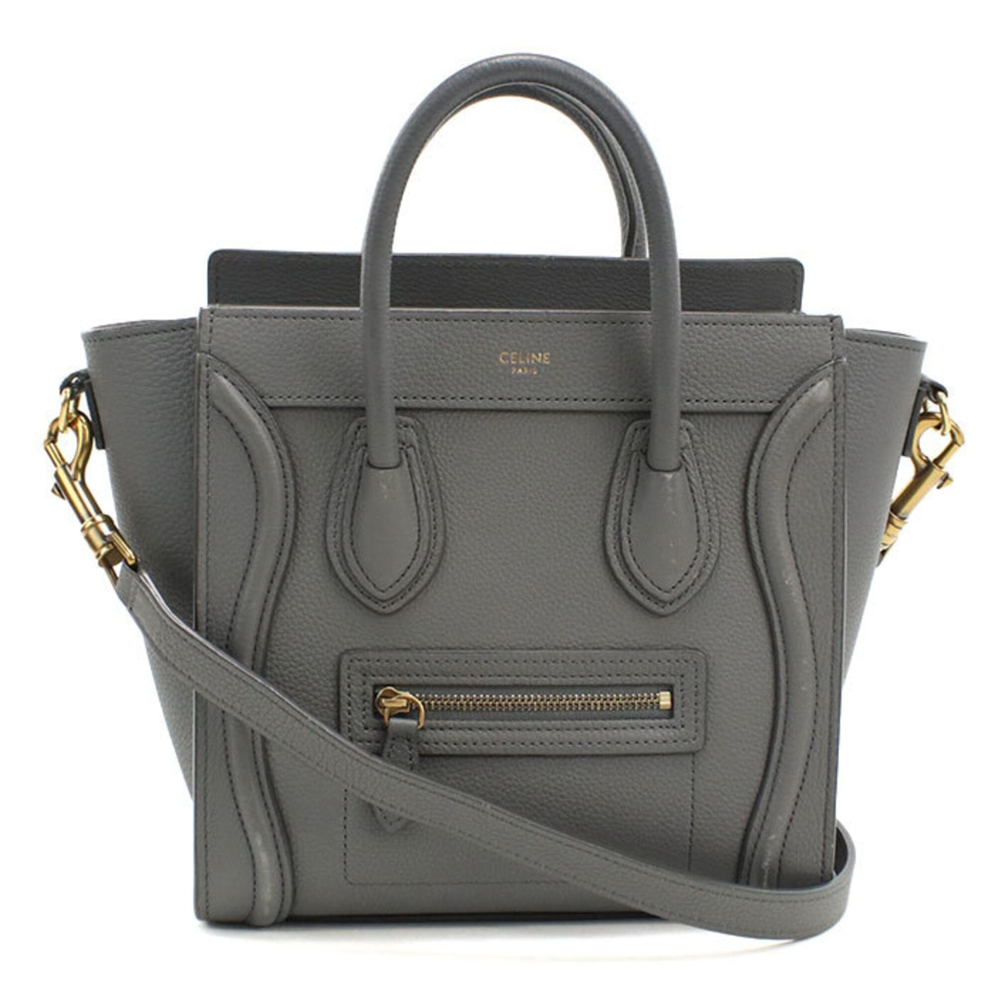 Celine Celine Tote Bag 189243AQL.10KL Luggage Nano Women's Gray Size ONE SIZE - 1 Thumbnail