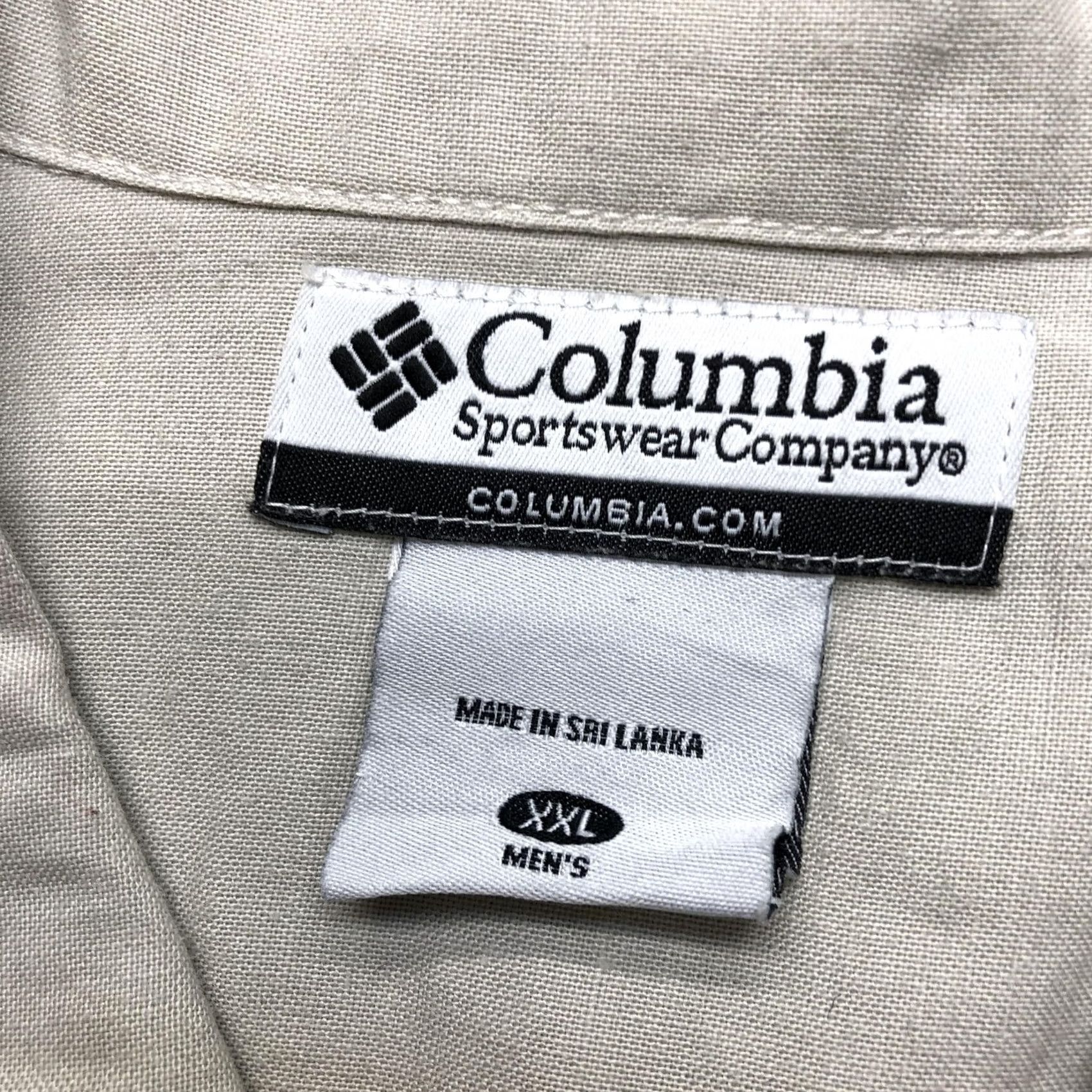 Vintage Columbia Shirt Mens 2XL Beige Short Sleeve Button Front Casual Outdoor Summer Size US XXL / EU 58 / 5 - 4 Thumbnail